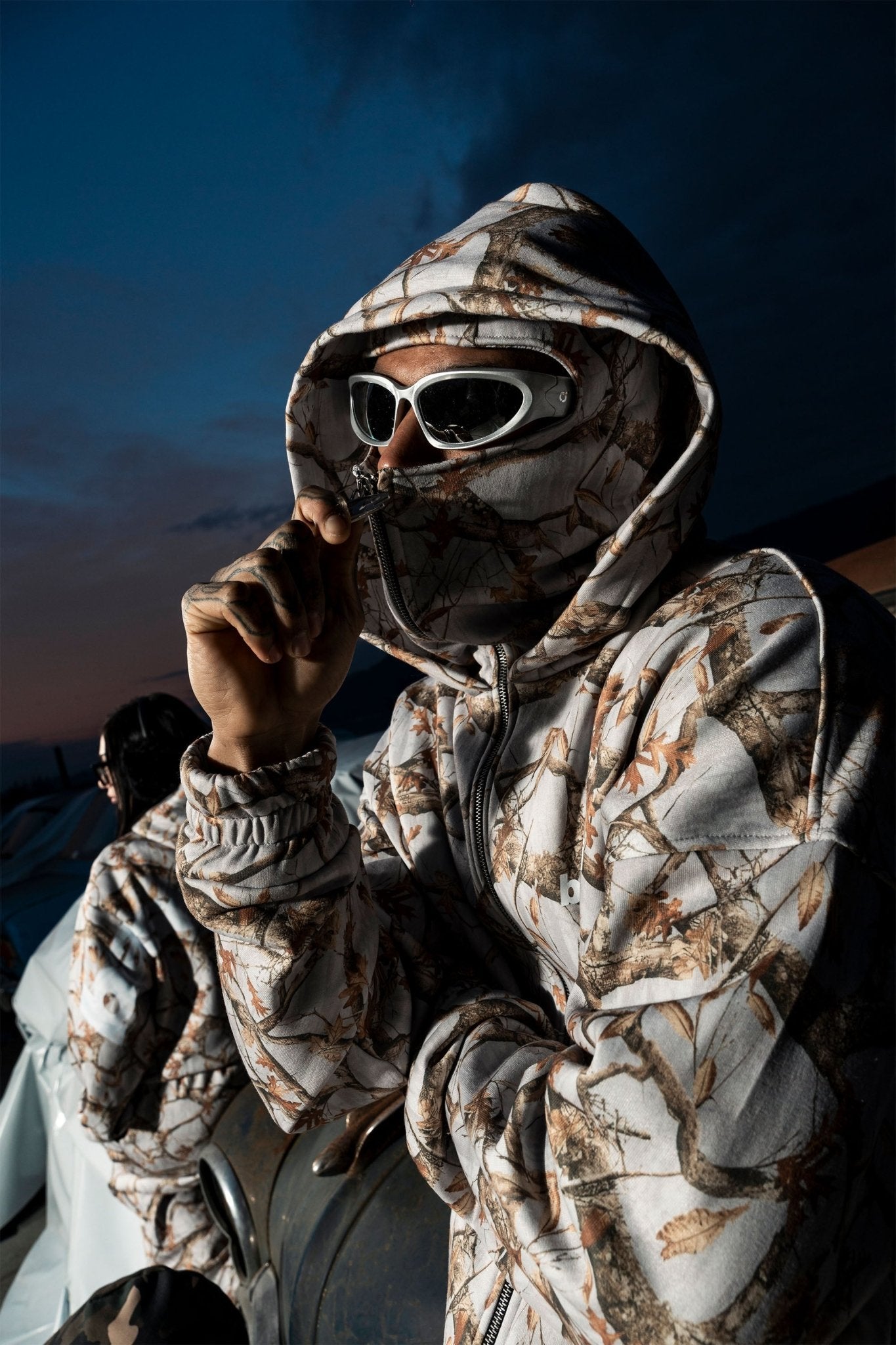 Balaclava Full Zip "DETROIT" Forest Grey - BASEDODICI®
