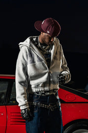 Balaclava Full Zip "DETROIT" Grey - BASEDODICI®