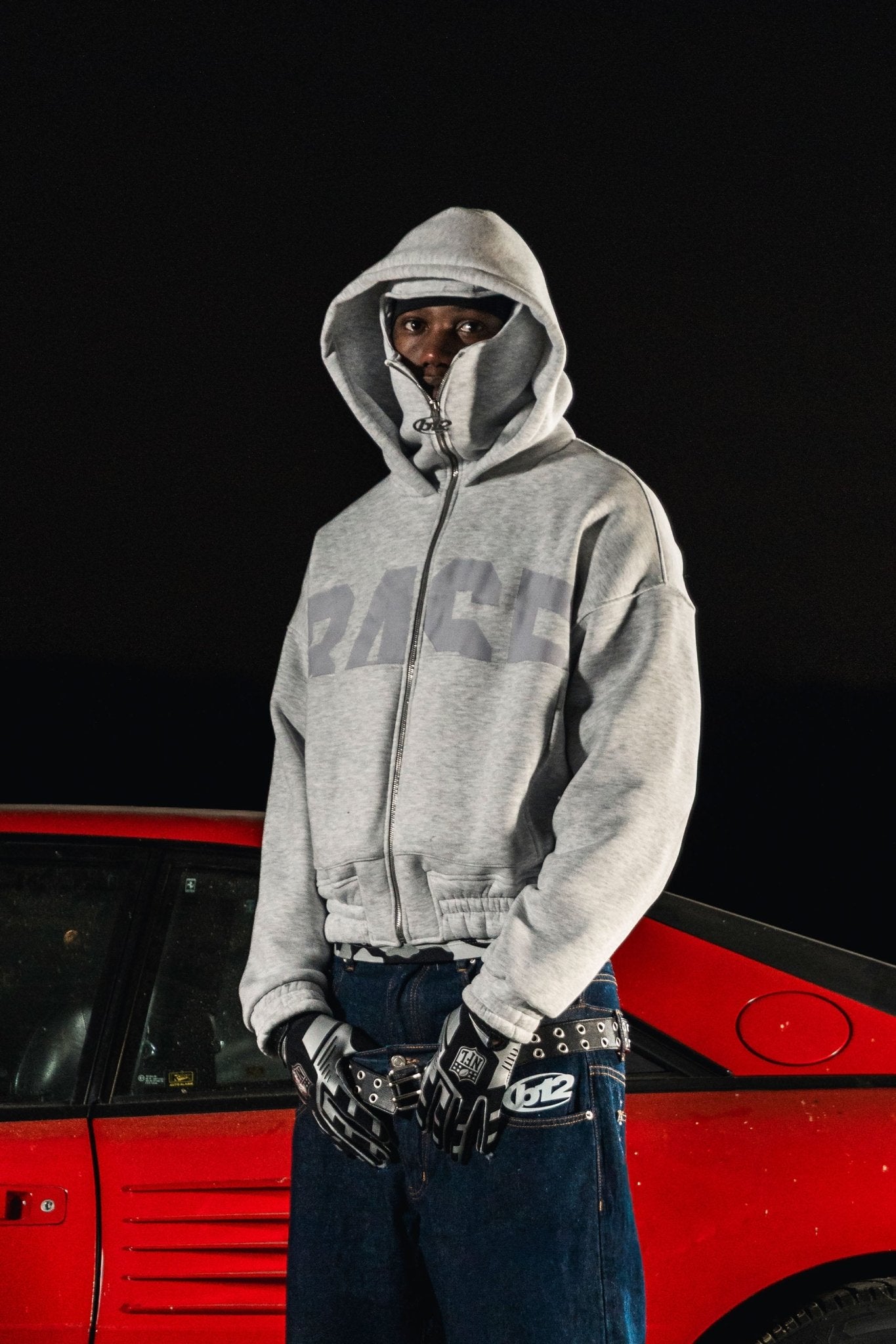Balaclava Full Zip "DETROIT" Grey - BASEDODICI®