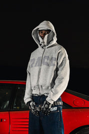 Balaclava Full Zip "DETROIT" Grey - BASEDODICI®