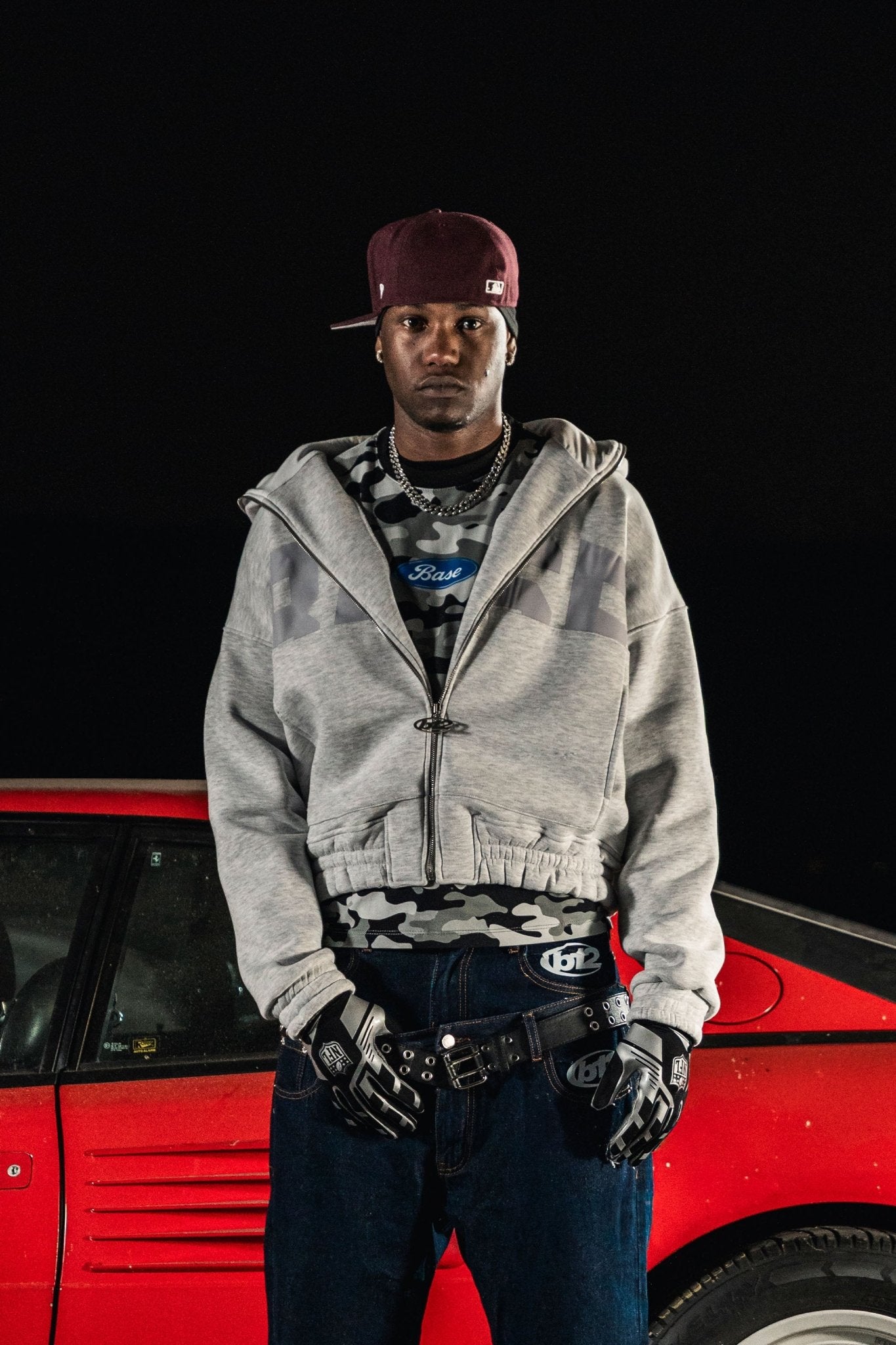 Balaclava Full Zip "DETROIT" Grey - BASEDODICI®
