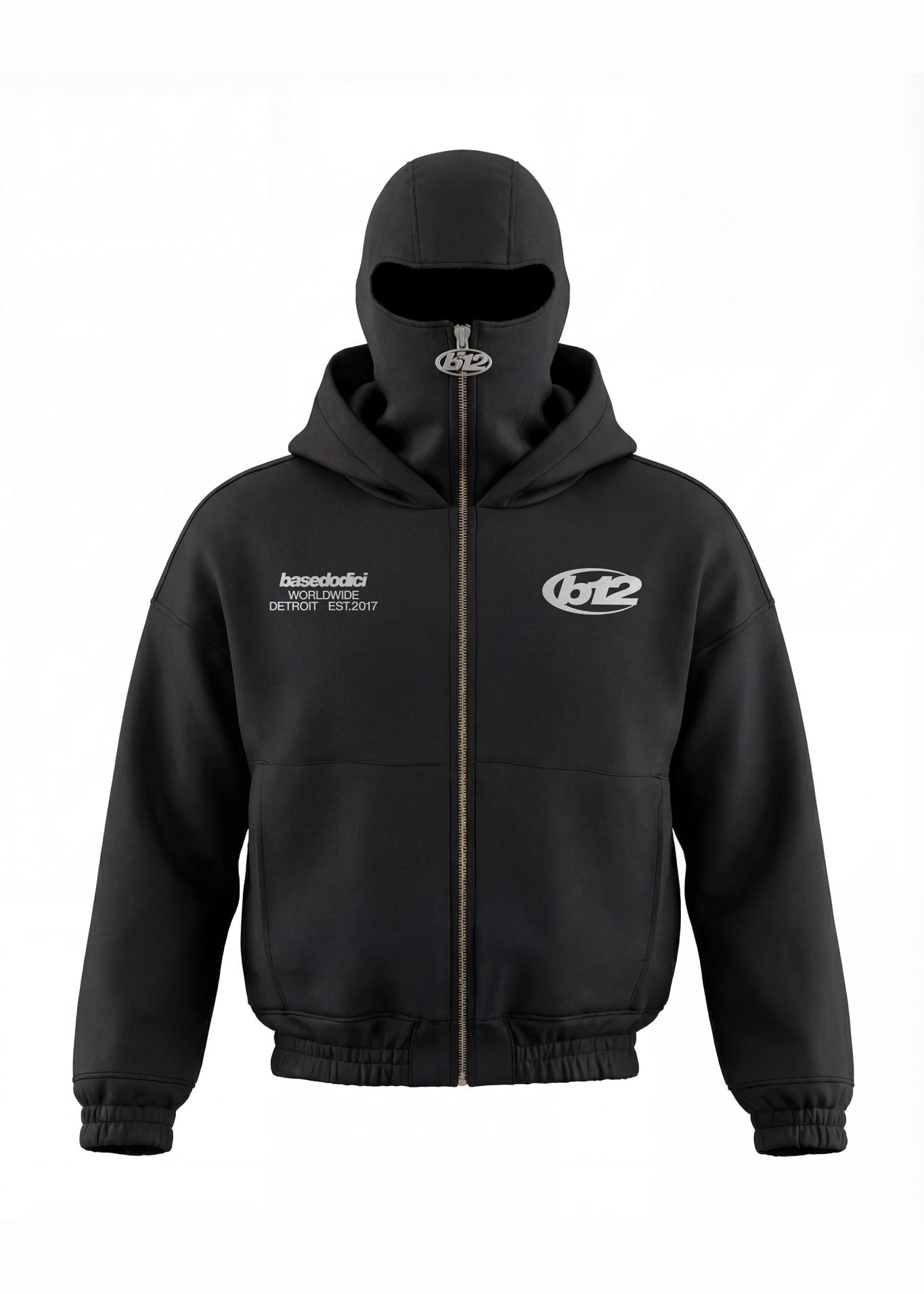Balaclava Full Zip "DETROIT" StayFocused Black - BASEDODICI®