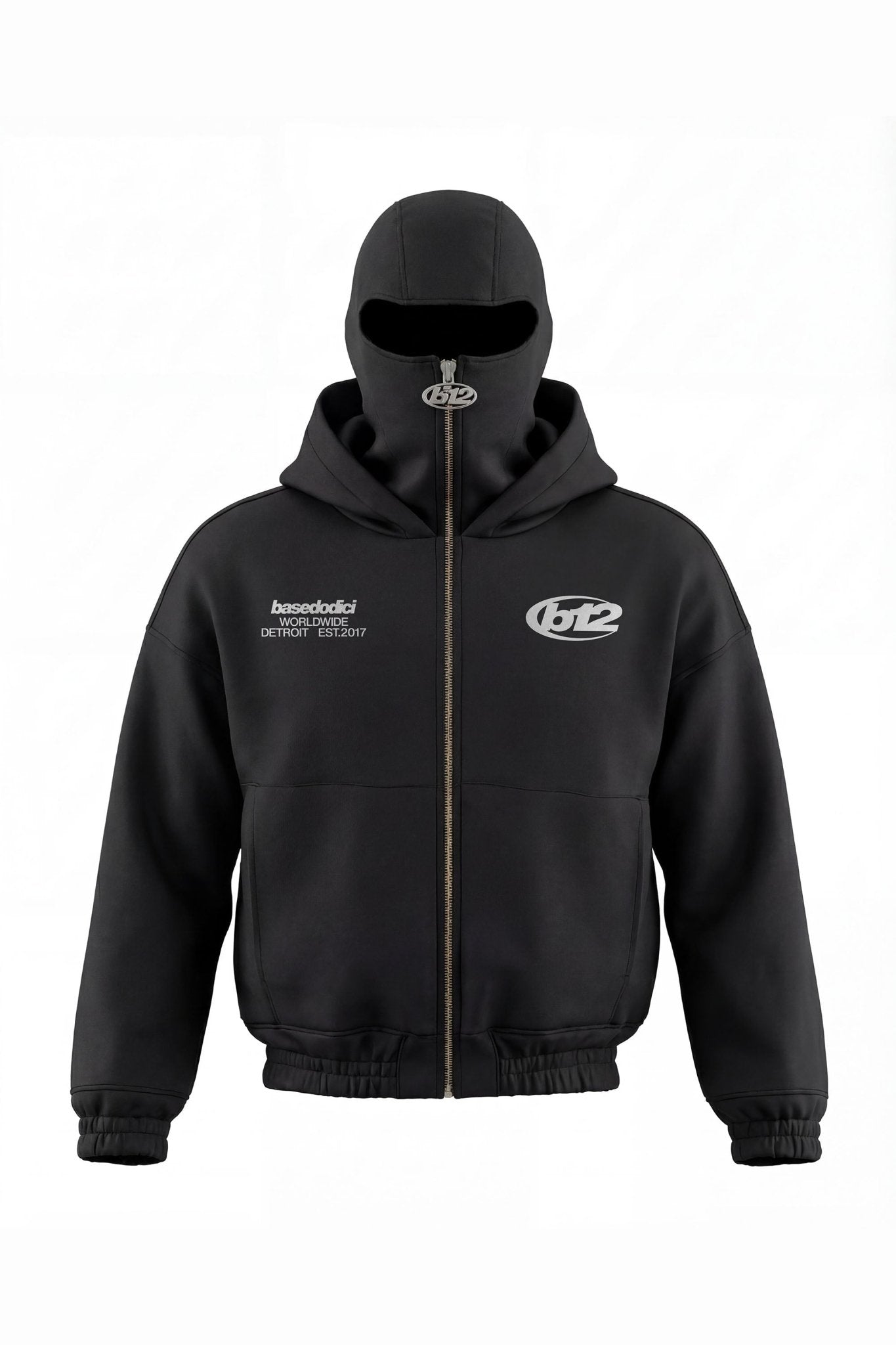 Balaclava Full Zip "DETROIT" StayFocused Black - BASEDODICI®
