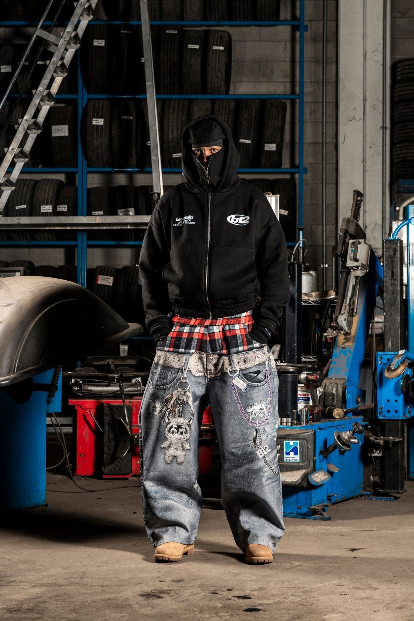 Balaclava Full Zip "DETROIT" StayFocused Black - BASEDODICI®