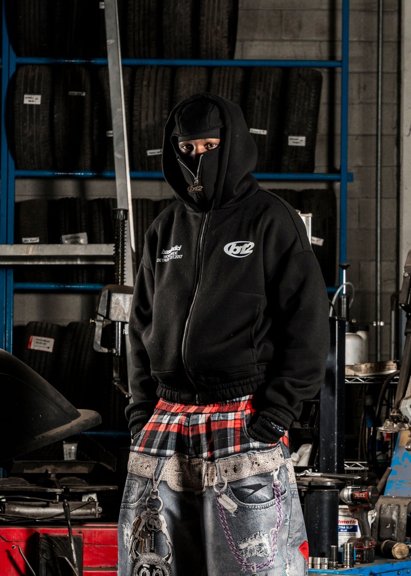 Balaclava Full Zip "DETROIT" StayFocused Black - BASEDODICI®
