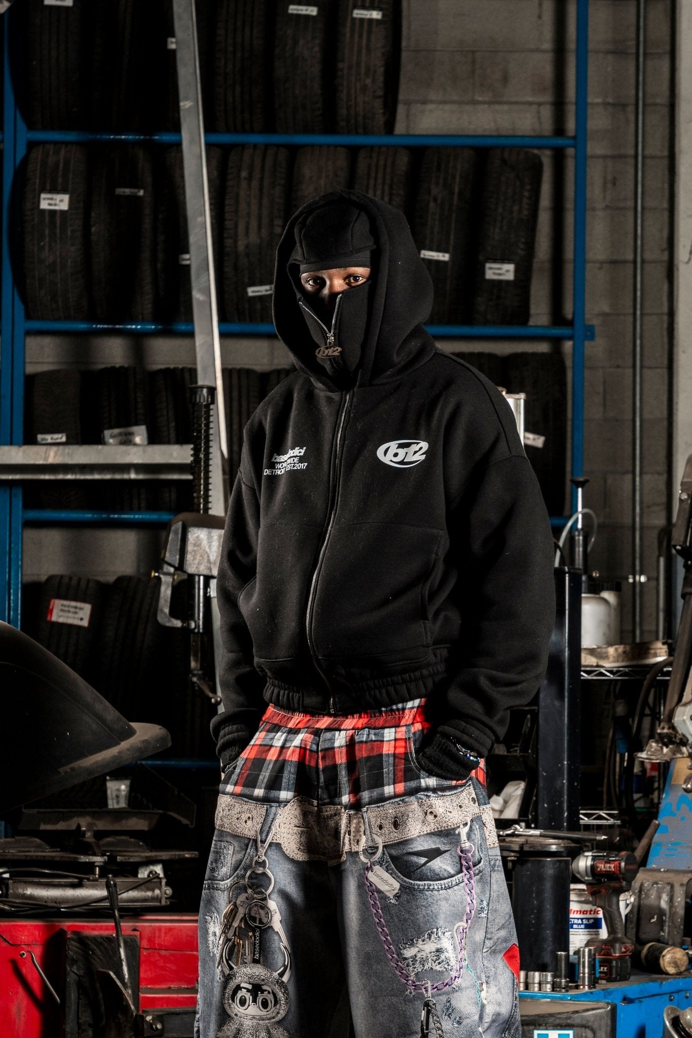 Balaclava Full Zip "DETROIT" StayFocused Black - BASEDODICI®