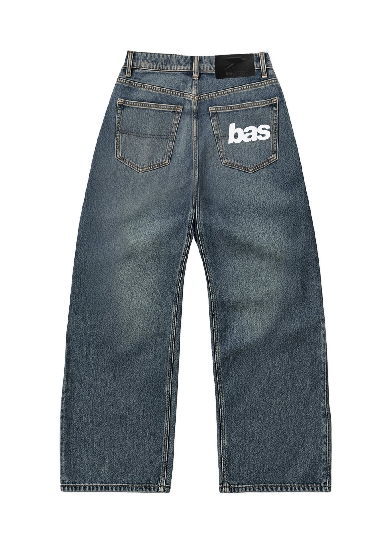 BAS logo Pants Stone Washed retro