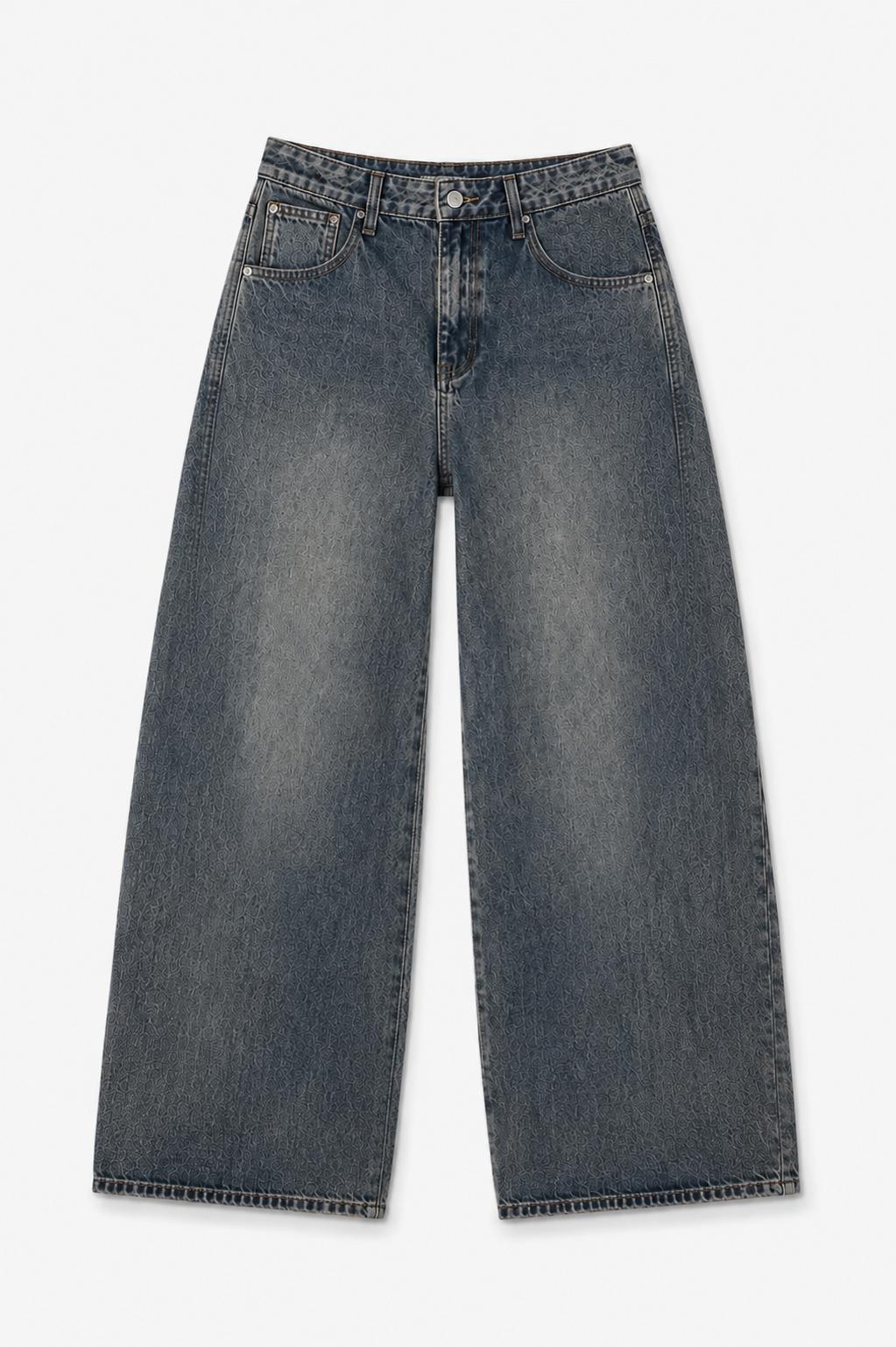 BAS logo Pants Stone Washed