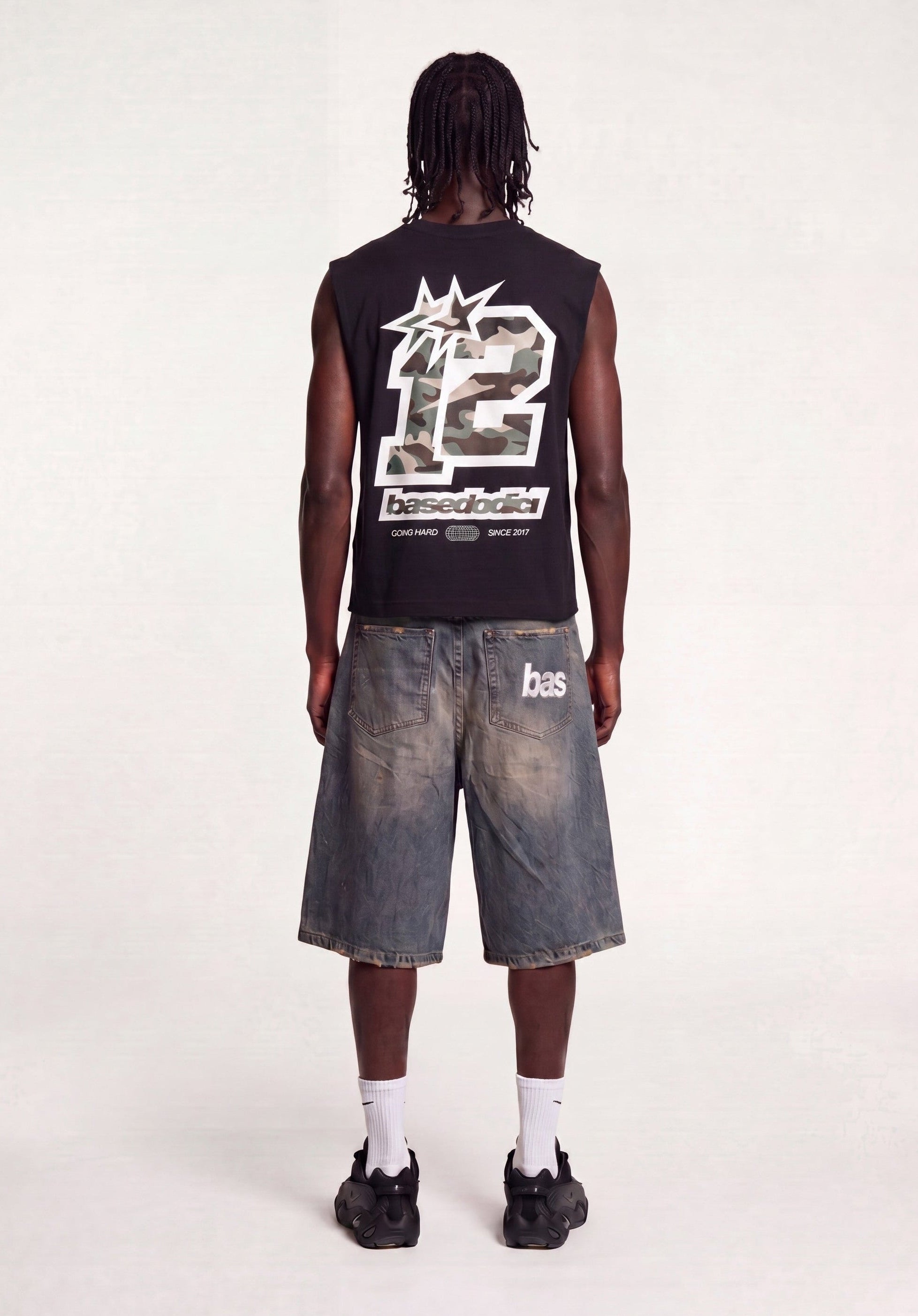 Tank "4PLAYERS" Back 12 Black/CamoGreen