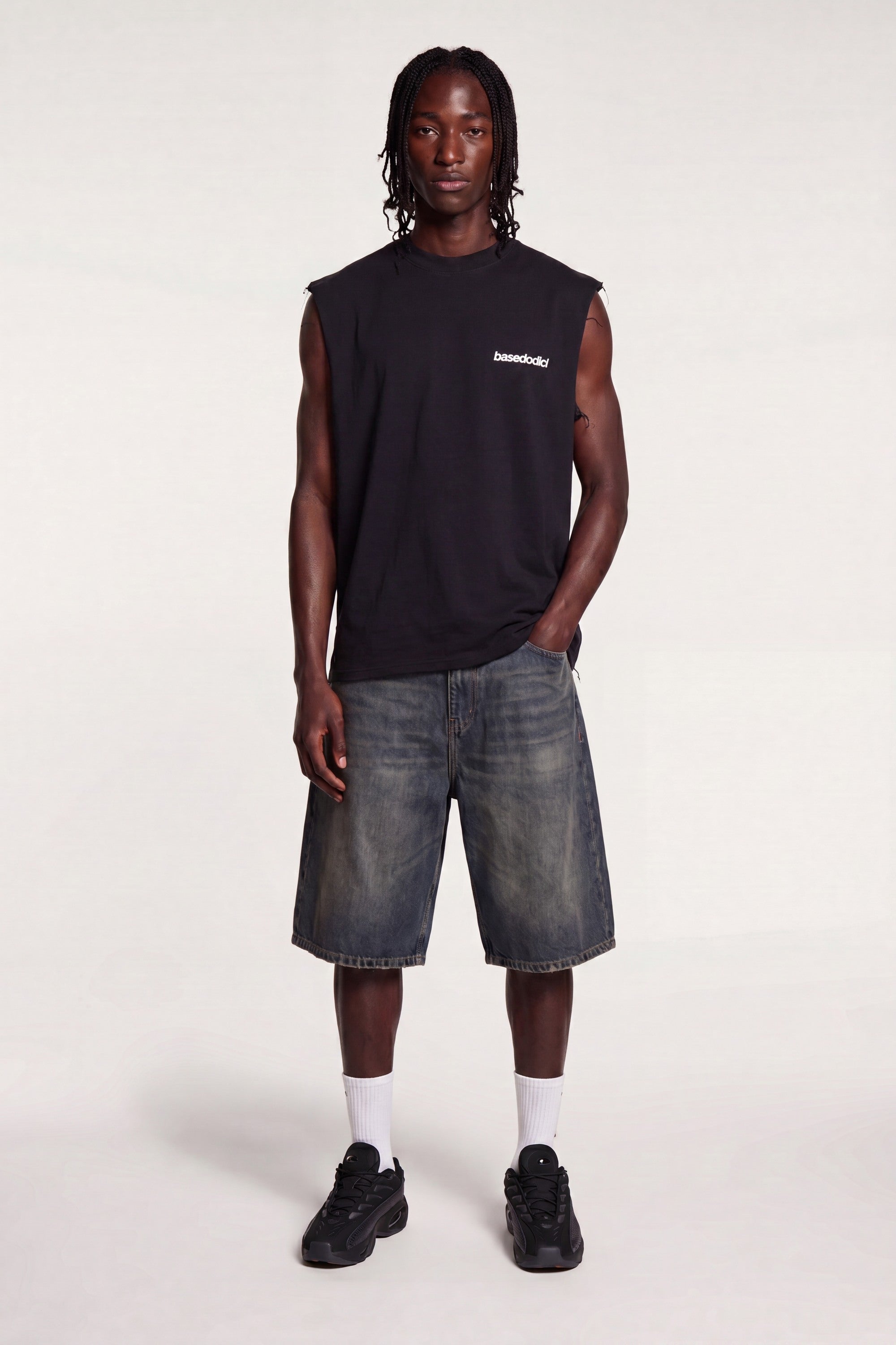 Tank "4PLAYERS" Back 12 Black/CamoBlue