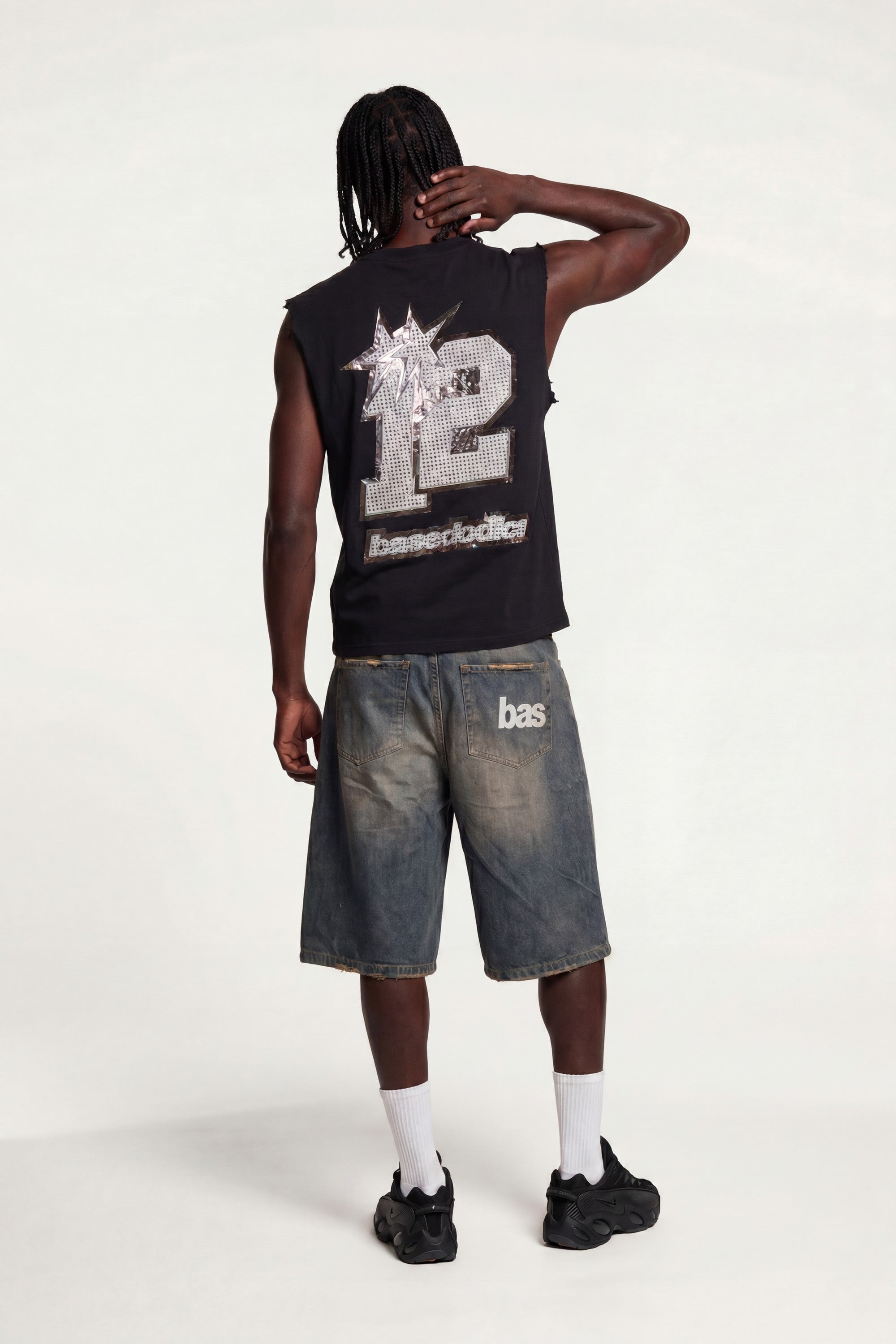 Tank "4PLAYERS" Back 12 Black/Grillz