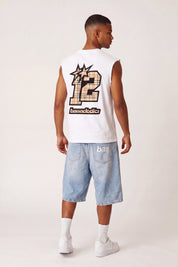 Tank "4PLAYERS" Back 12 White/Burby