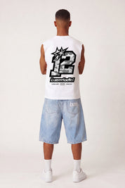 Tank “4PLAYERS” Back 12 White/CamoGrey