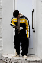 Biker Jacket "RUDEBOY LDN" Money Black/Yellow - BASEDODICI®