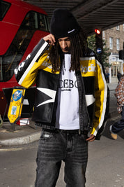Biker Jacket "RUDEBOY LDN" Money Black/Yellow - BASEDODICI®
