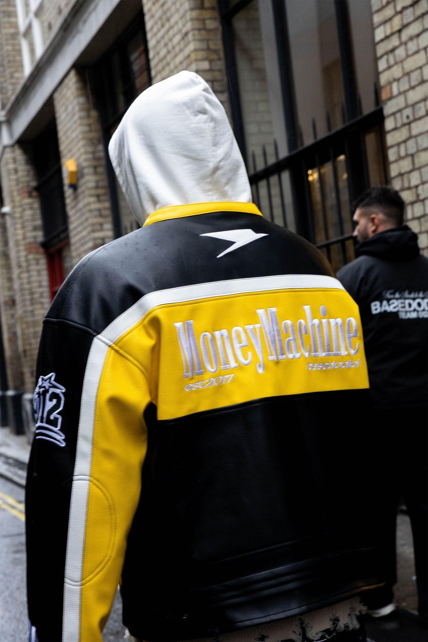Biker Jacket "RUDEBOY LDN" Money Black/Yellow - BASEDODICI®