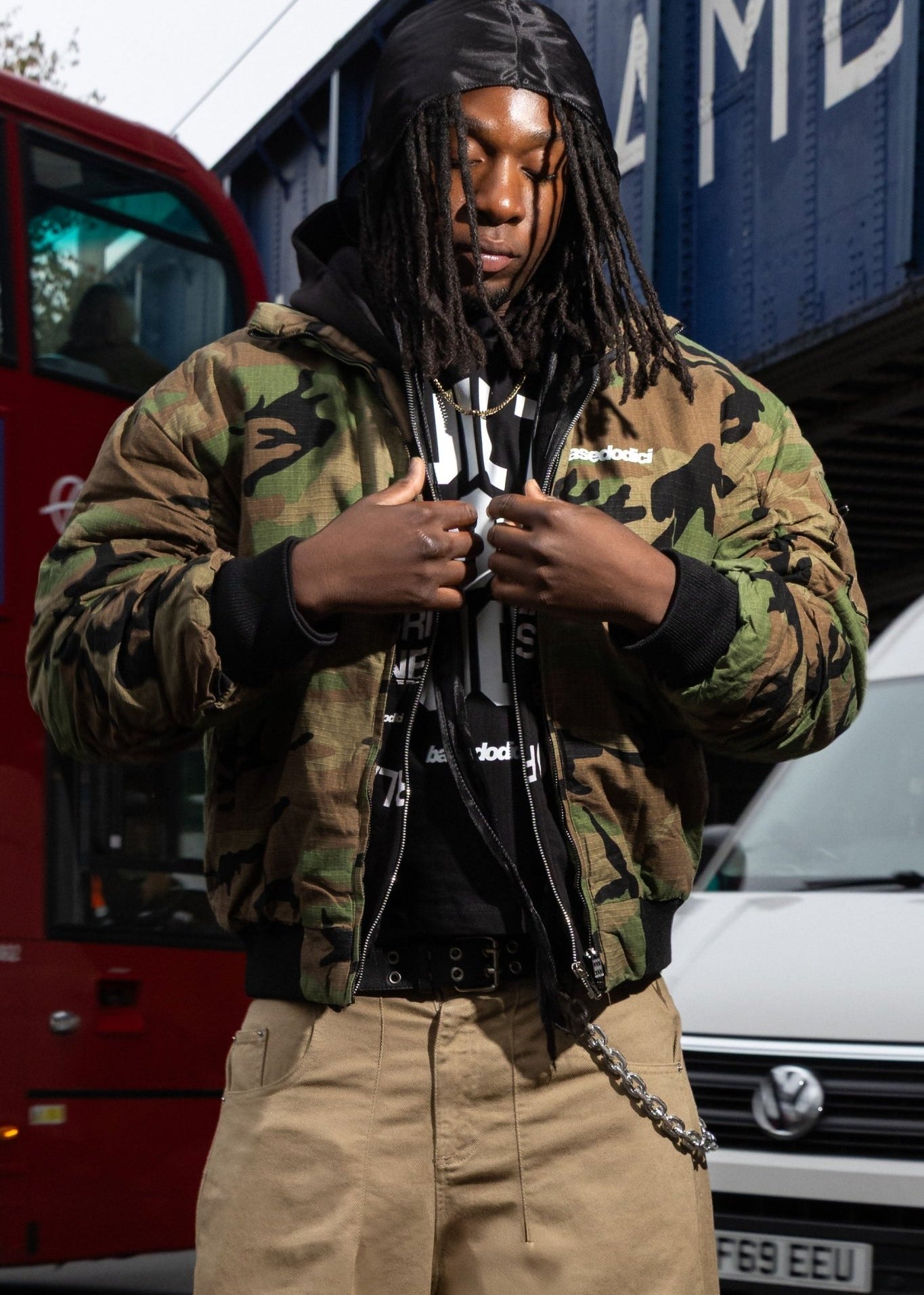 Bomber Jacket "RUDEBOY LDN" Camo - BASEDODICI®
