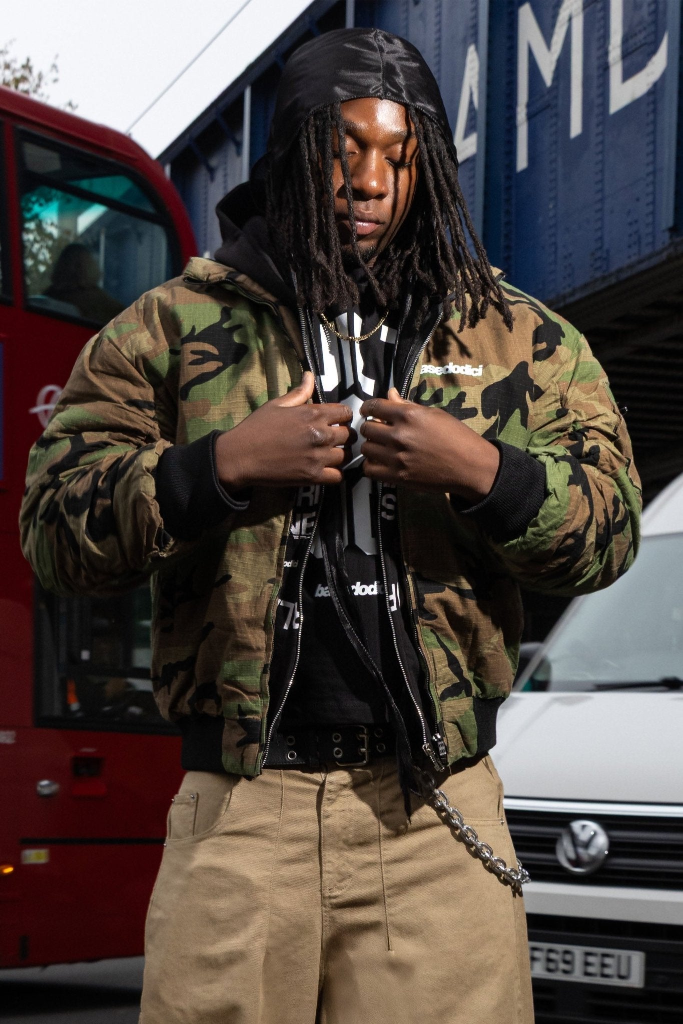 Bomber Jacket "RUDEBOY LDN" Camo - BASEDODICI®