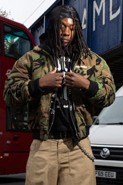 Bomber Jacket "RUDEBOY LDN" Camo - BASEDODICI®