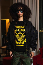 Bomber Jacket "WORLD TOUR" Black - BASEDODICI®