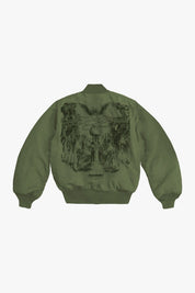 Bomber Jacket "WORLD TOUR" Military Green - BASEDODICI®