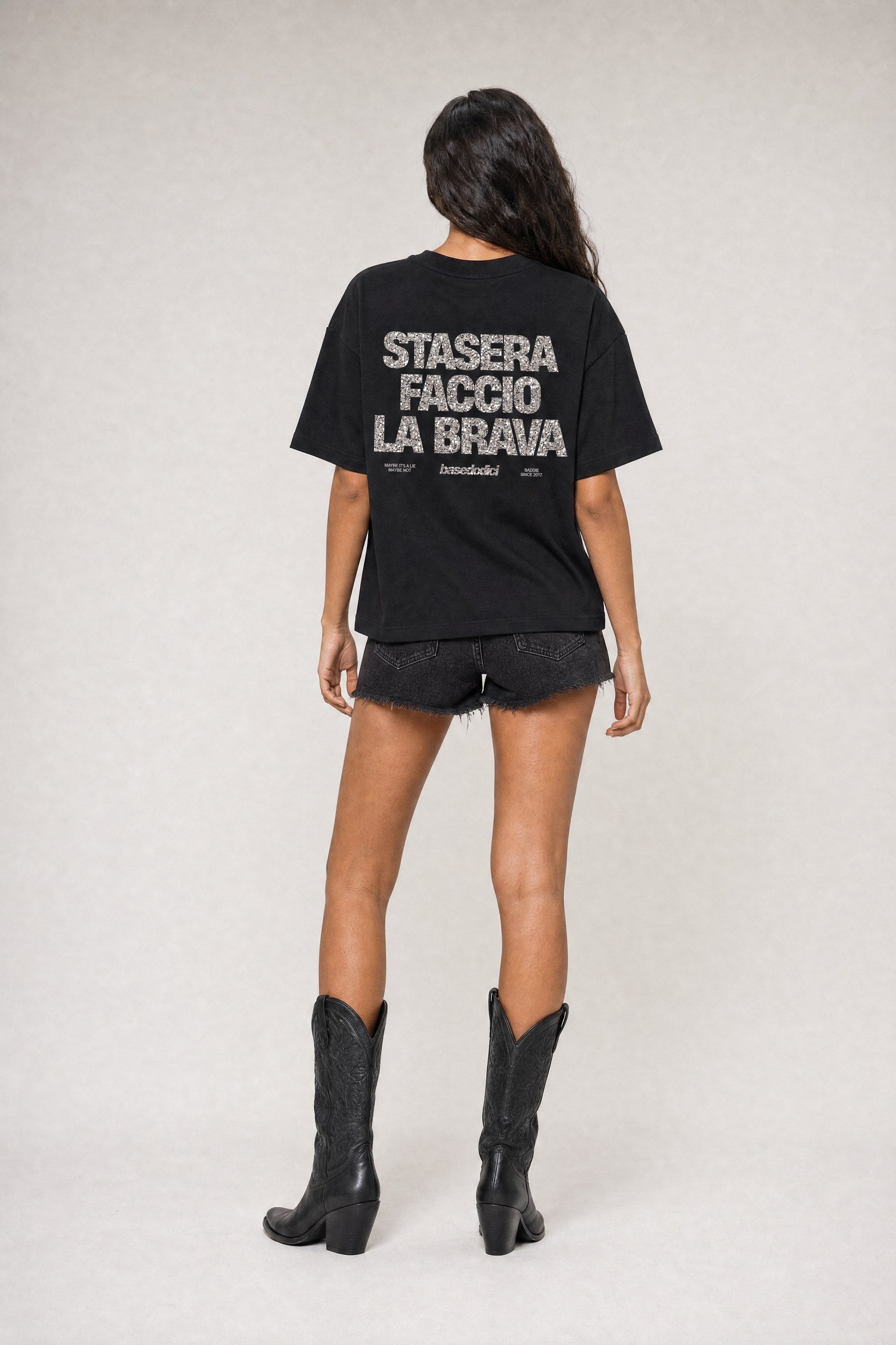 T-Shirt "COPY&PASTE" FaccioLaBrava Black/Glitter