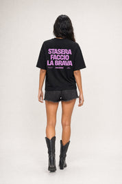 T-Shirt "COPY&PASTE" FaccioLaBrava Black/GlitterPink