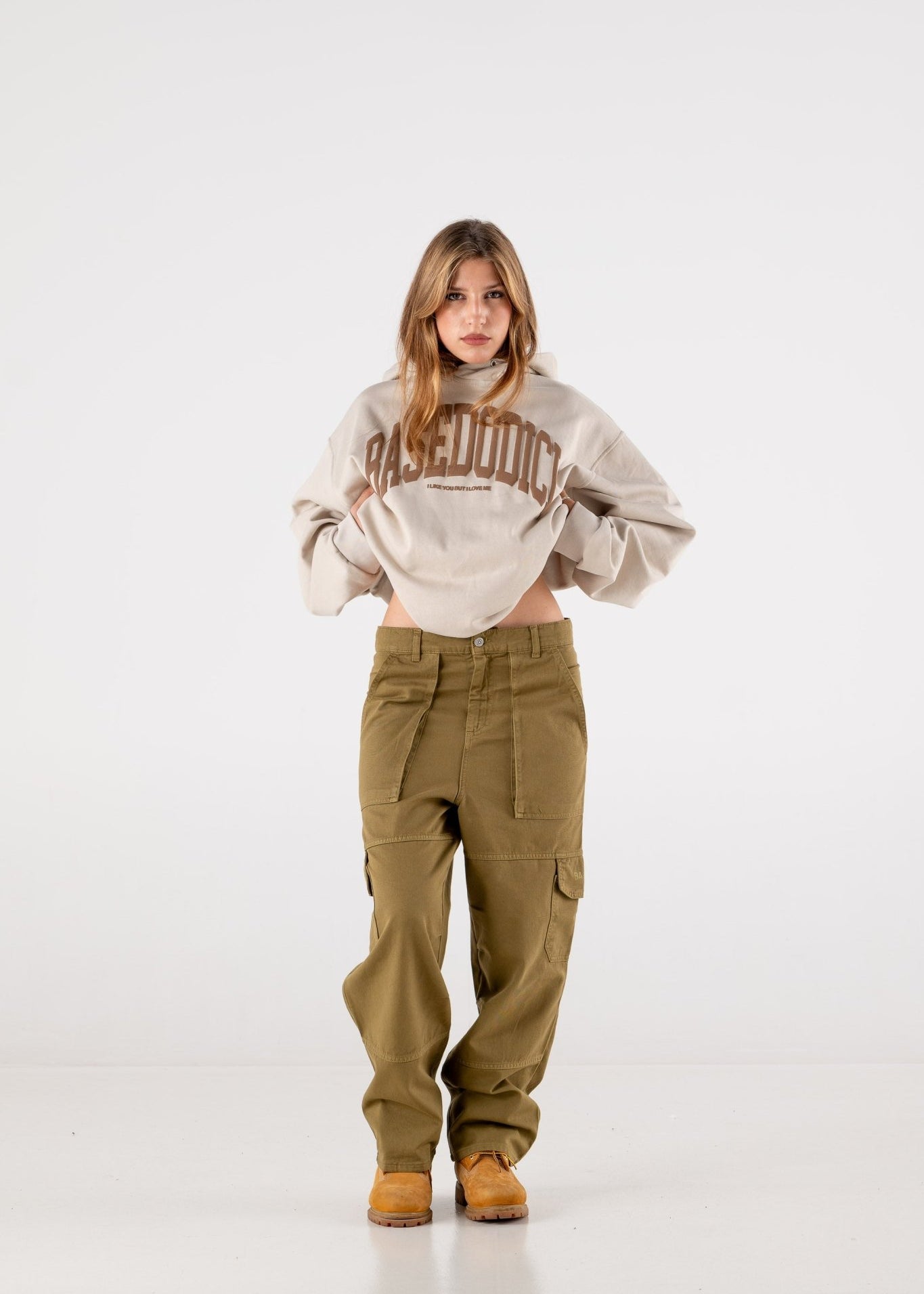 Cargo Pants “DE LA RUE À LA RUE” TheBasic Green - BASEDODICI®