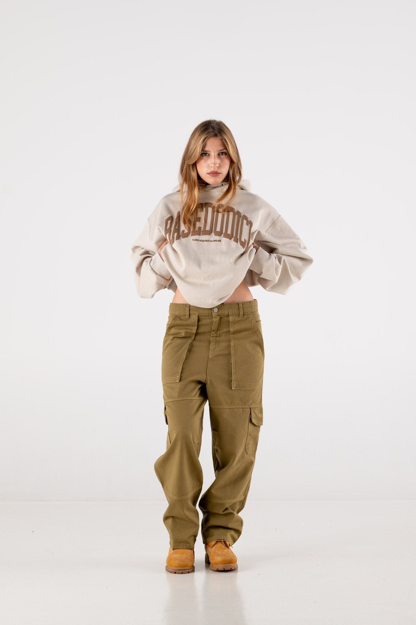 Cargo Pants “DE LA RUE À LA RUE” TheBasic Green - BASEDODICI®