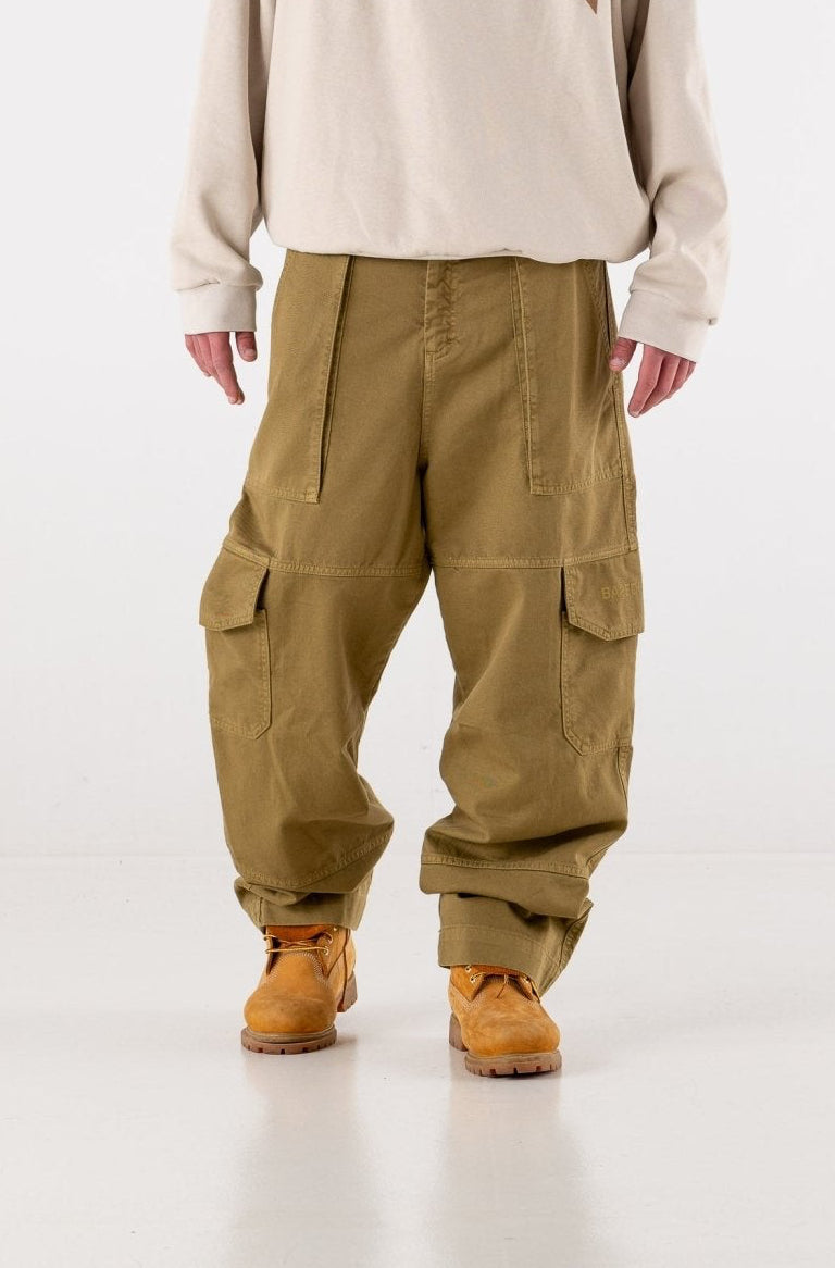 Cargo Pants “DE LA RUE À LA RUE” TheBasic Green - BASEDODICI®