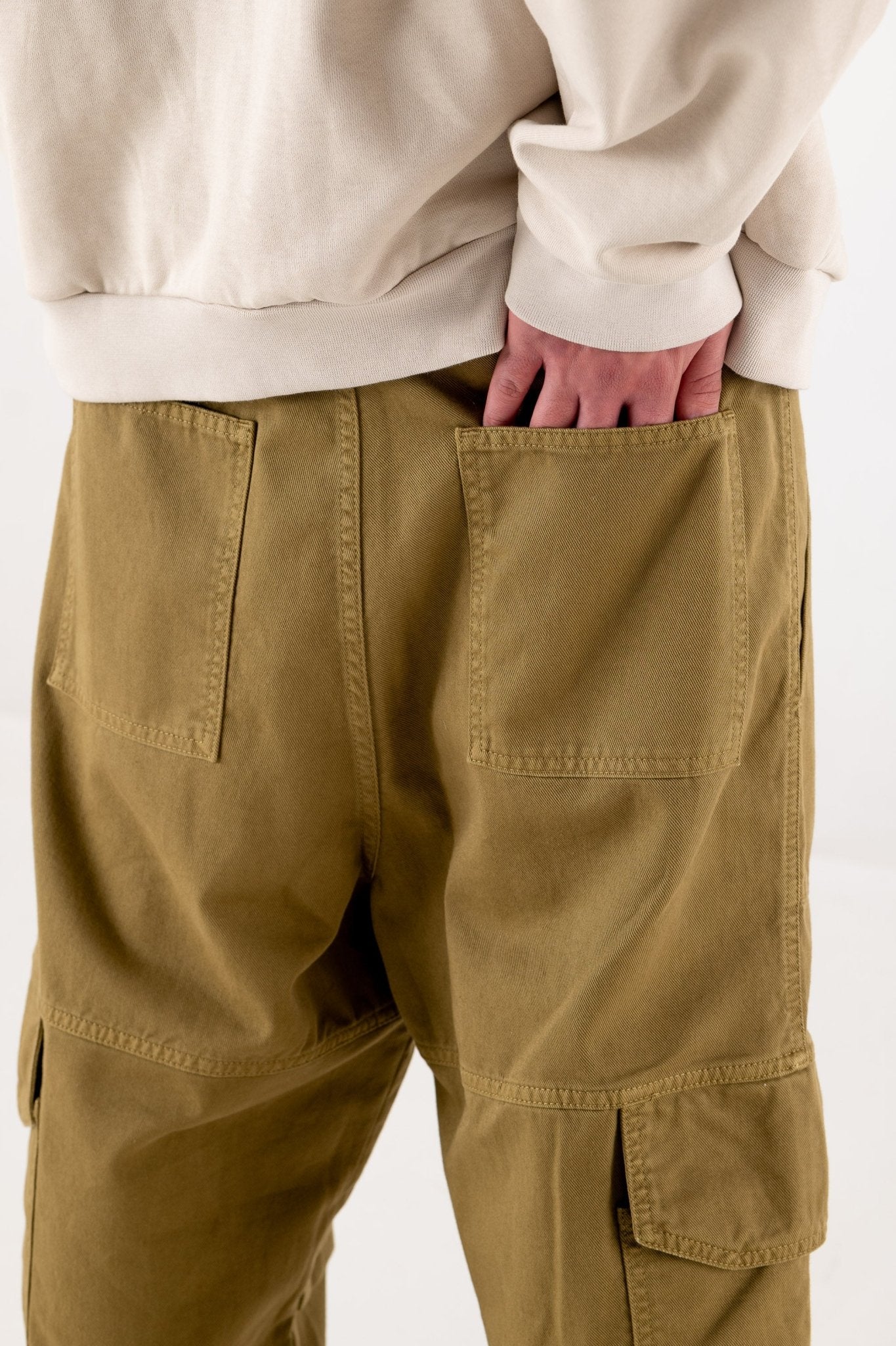 Cargo Pants “DE LA RUE À LA RUE” TheBasic Green - BASEDODICI®