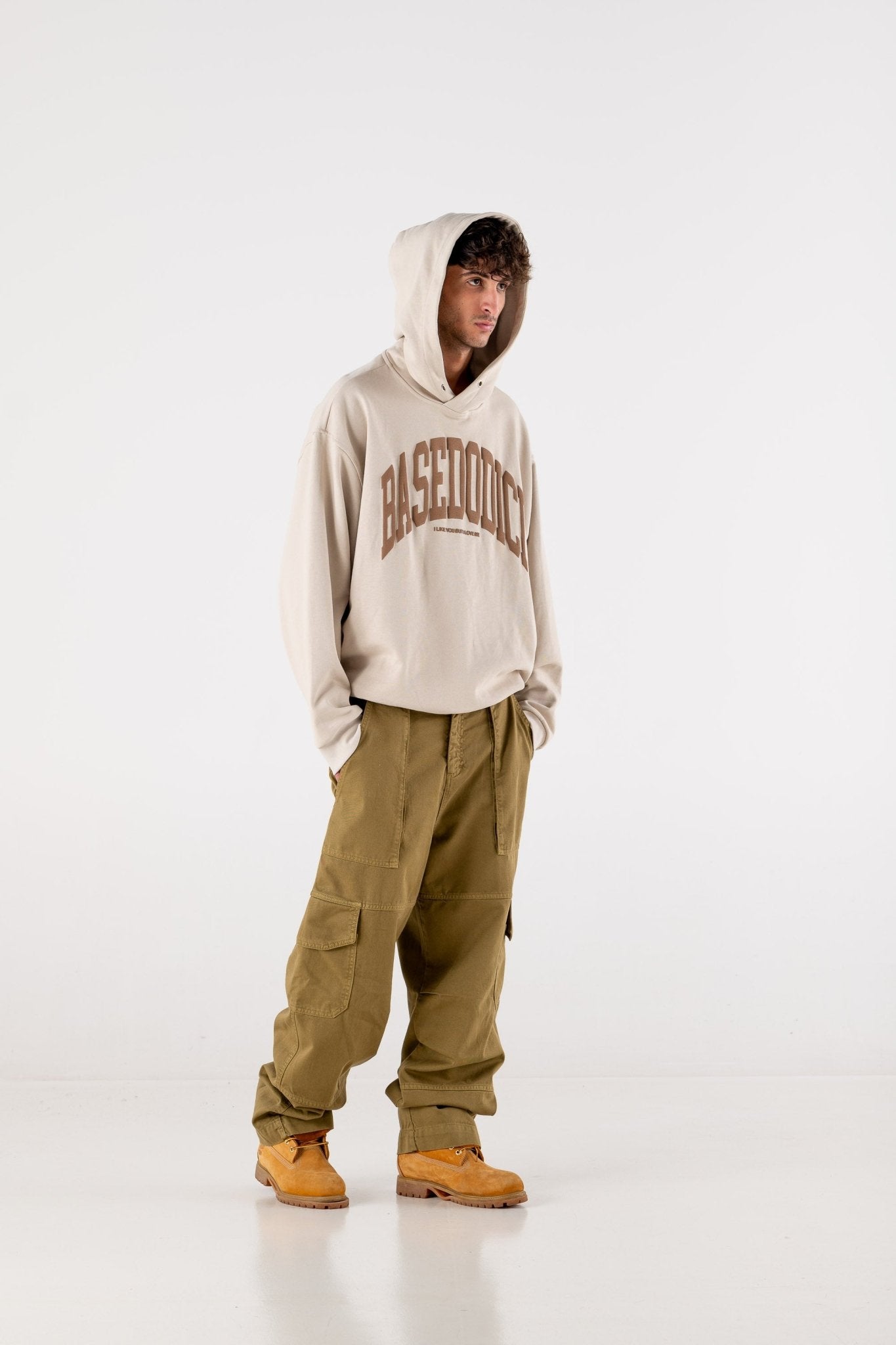 Cargo Pants “DE LA RUE À LA RUE” TheBasic Green - BASEDODICI®