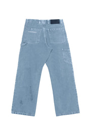 Carpenter Denim Pants “DE LA RUE À LA RUE” Light Blue - BASEDODICI®