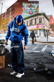Hoodie “COMFY” ArcLogo Blue