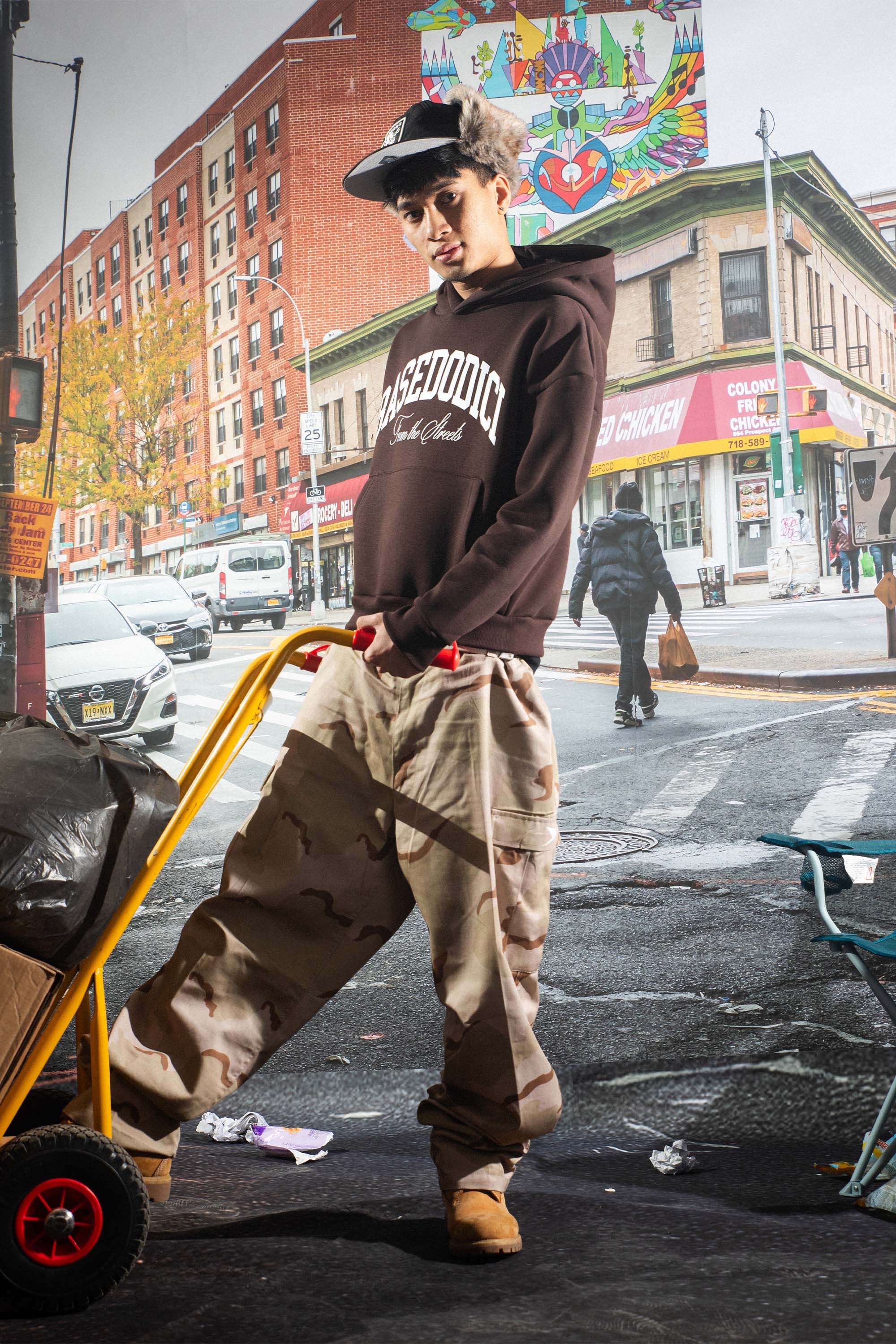 Hoodie “COMFY” ArcLogo Brown