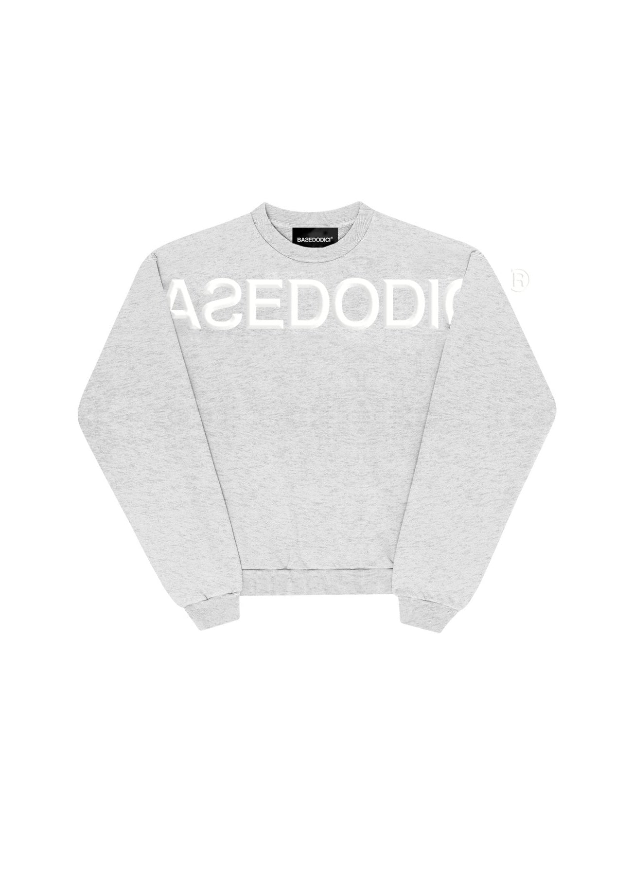 Crewneck "DE LA RUE À LA RUE" FrontLogo Grey - BASEDODICI®