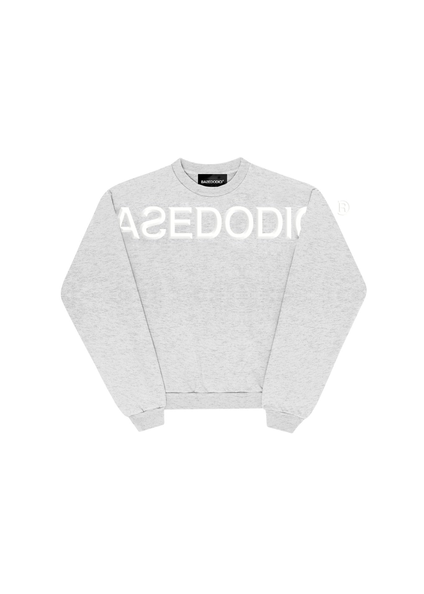 Crewneck "DE LA RUE À LA RUE" FrontLogo Grey - BASEDODICI®