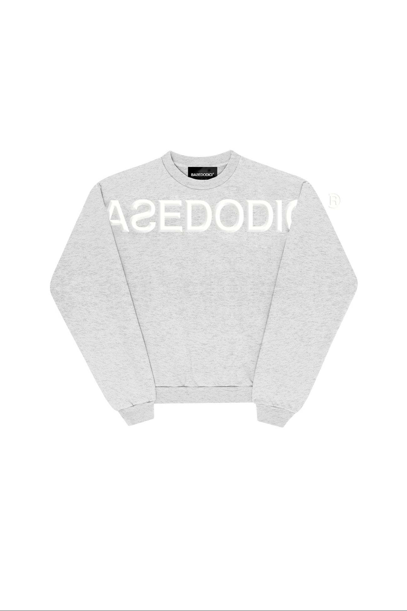 Crewneck "DE LA RUE À LA RUE" FrontLogo Grey - BASEDODICI®