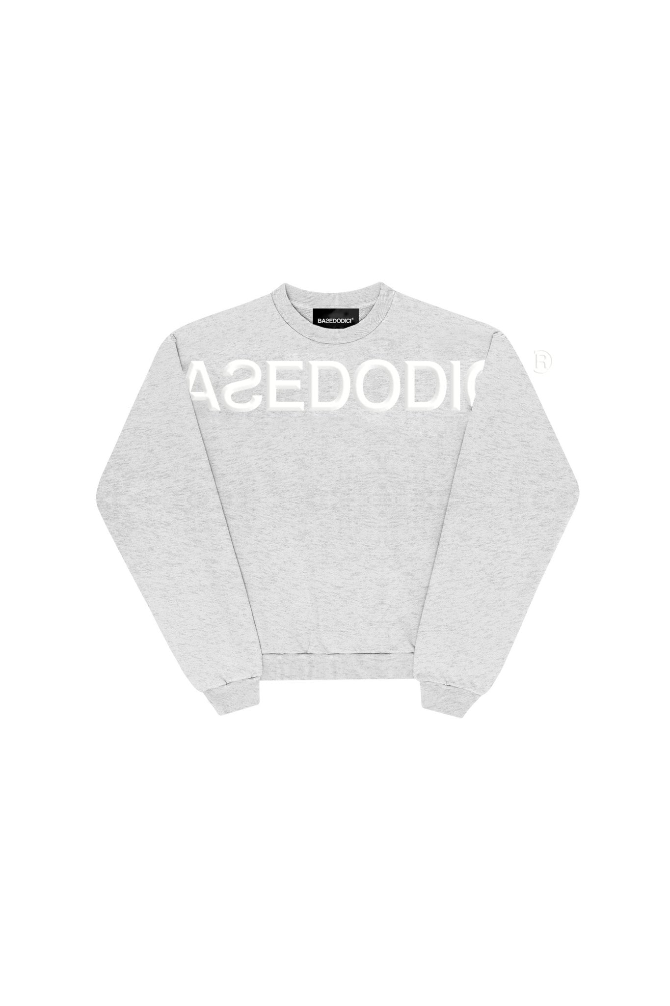Crewneck "DE LA RUE À LA RUE" FrontLogo Grey - BASEDODICI®