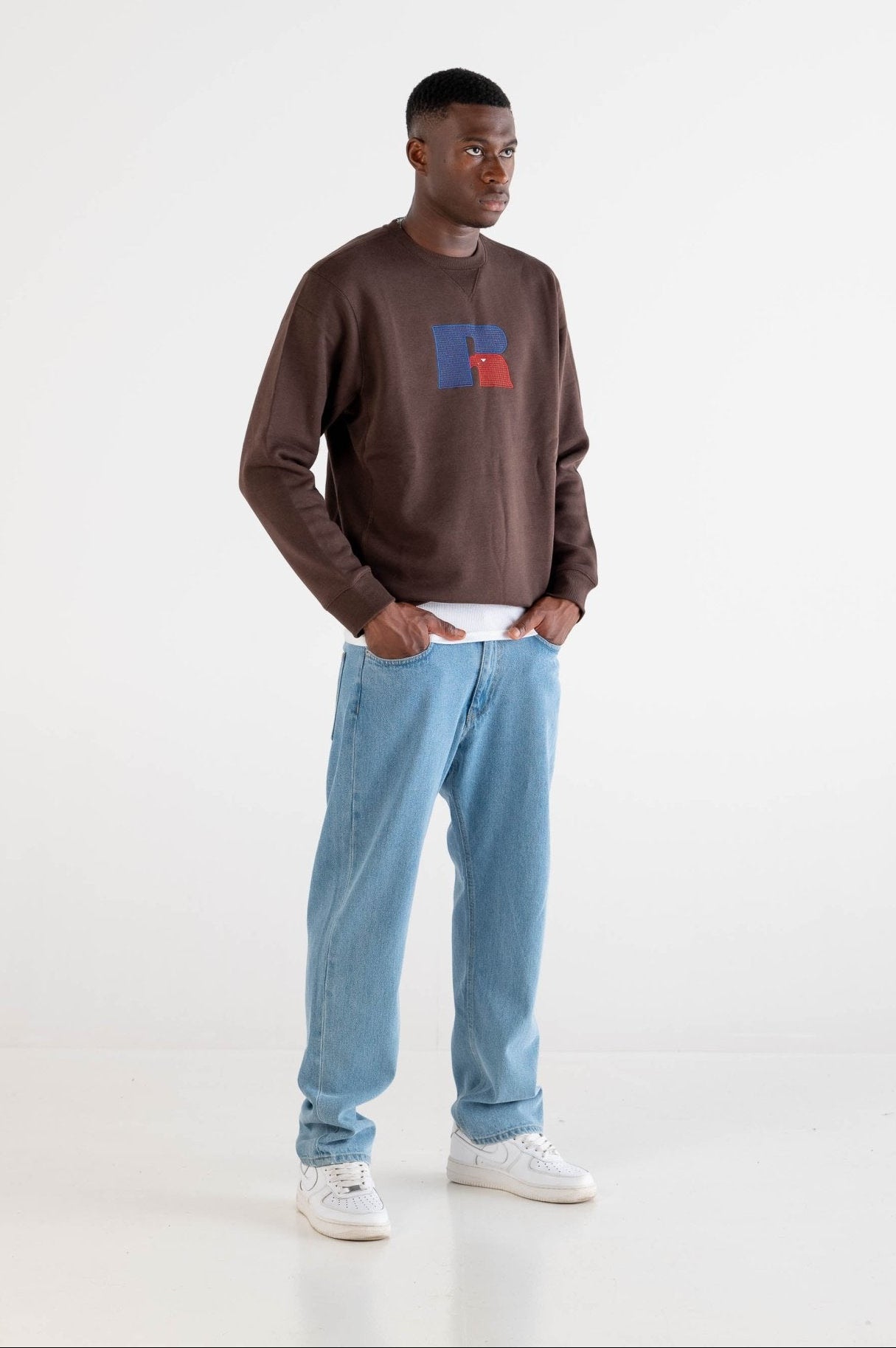 Crewneck “RUSSELLxBASEDODICI" Hometown Brown - BASEDODICI®