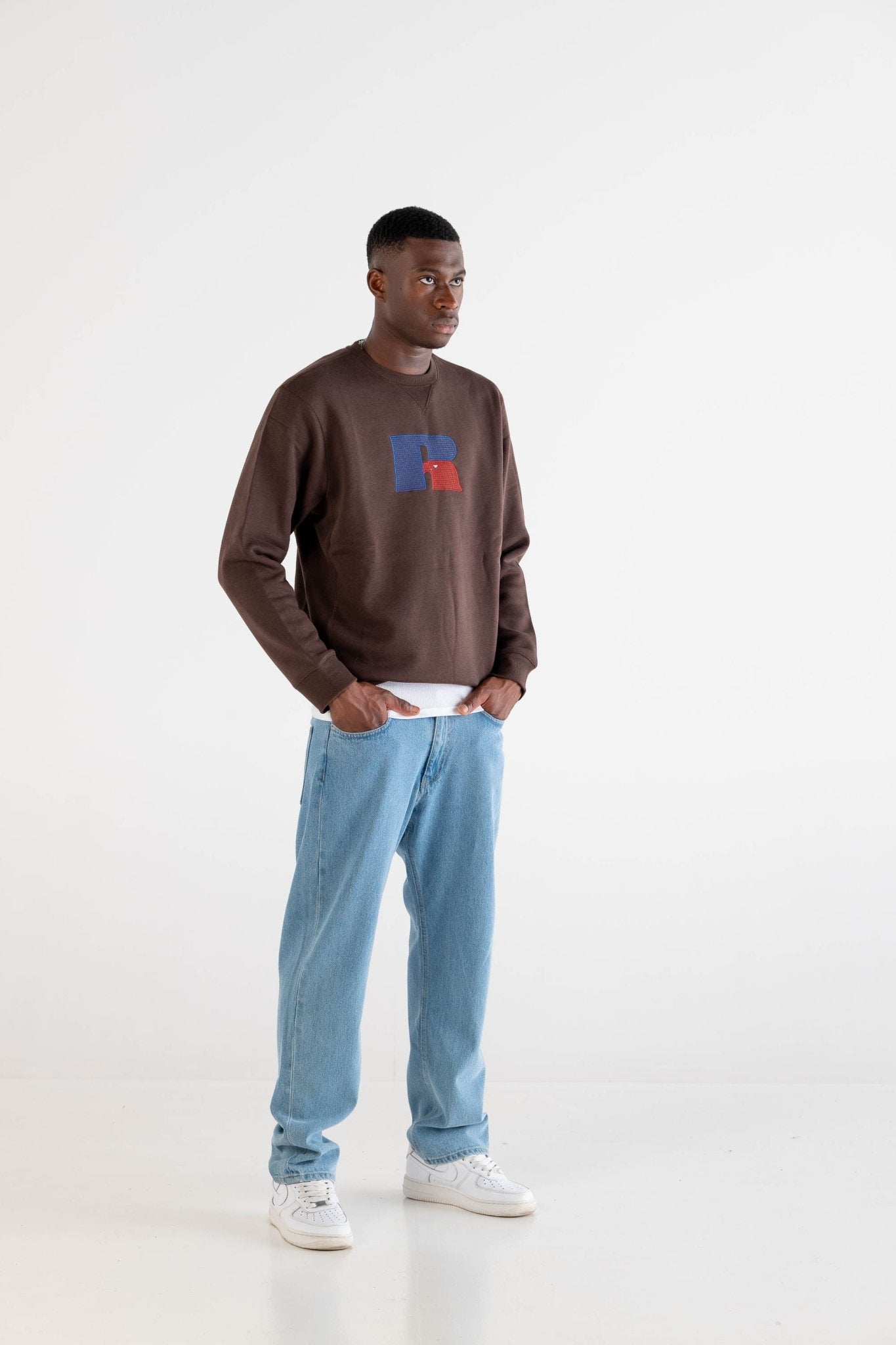 Crewneck “RUSSELLxBASEDODICI" Hometown Brown - BASEDODICI®
