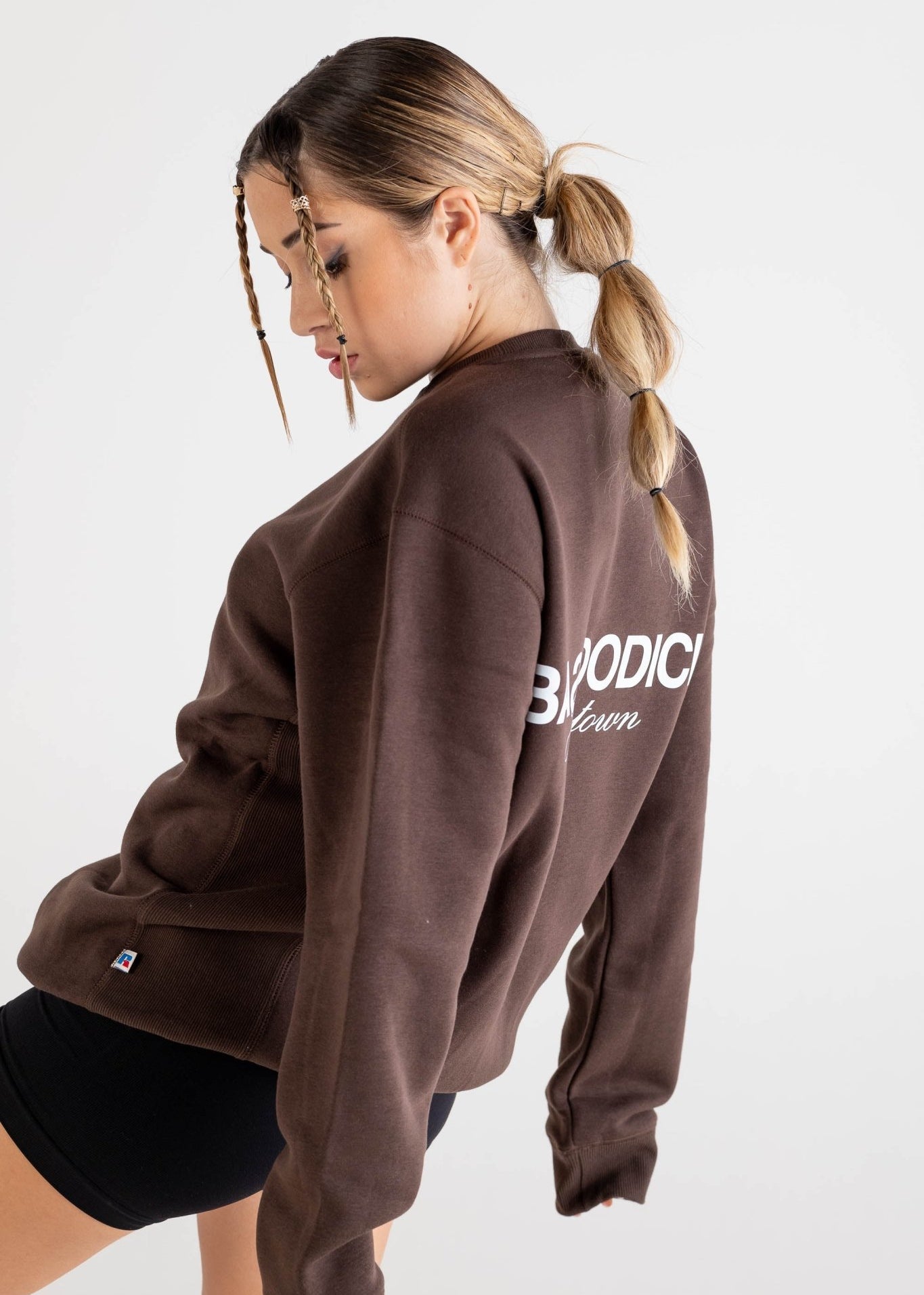 Crewneck “RUSSELLxBASEDODICI" Hometown Brown - BASEDODICI®