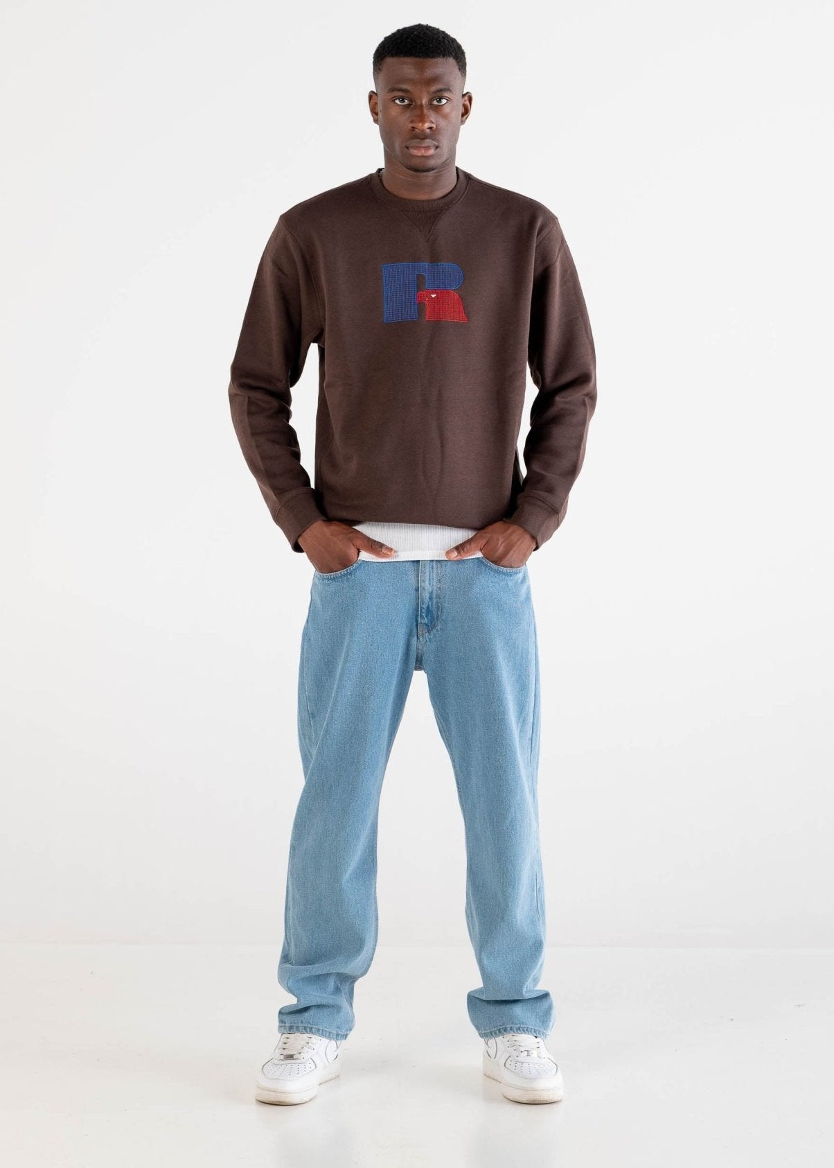 Crewneck “RUSSELLxBASEDODICI" Hometown Brown - BASEDODICI®