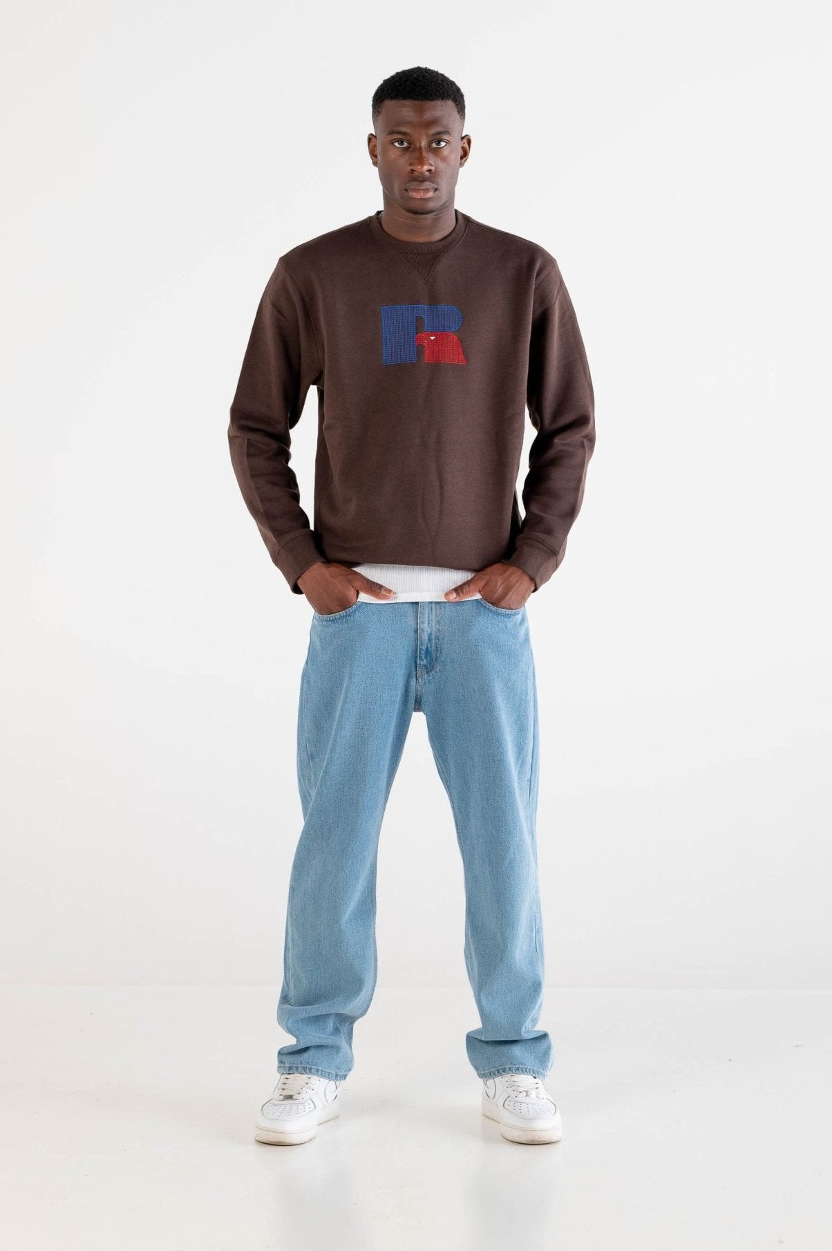 Crewneck “RUSSELLxBASEDODICI" Hometown Brown - BASEDODICI®
