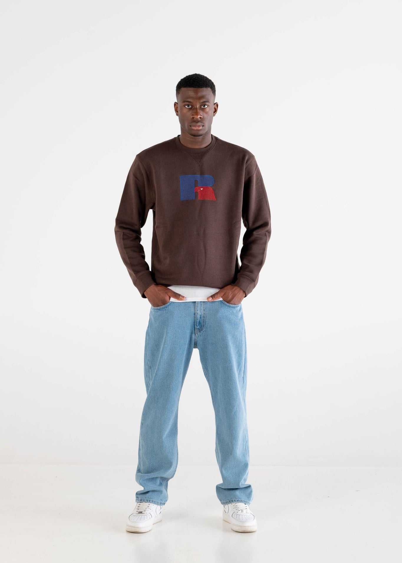 Crewneck “RUSSELLxBASEDODICI" Hometown Brown - BASEDODICI®