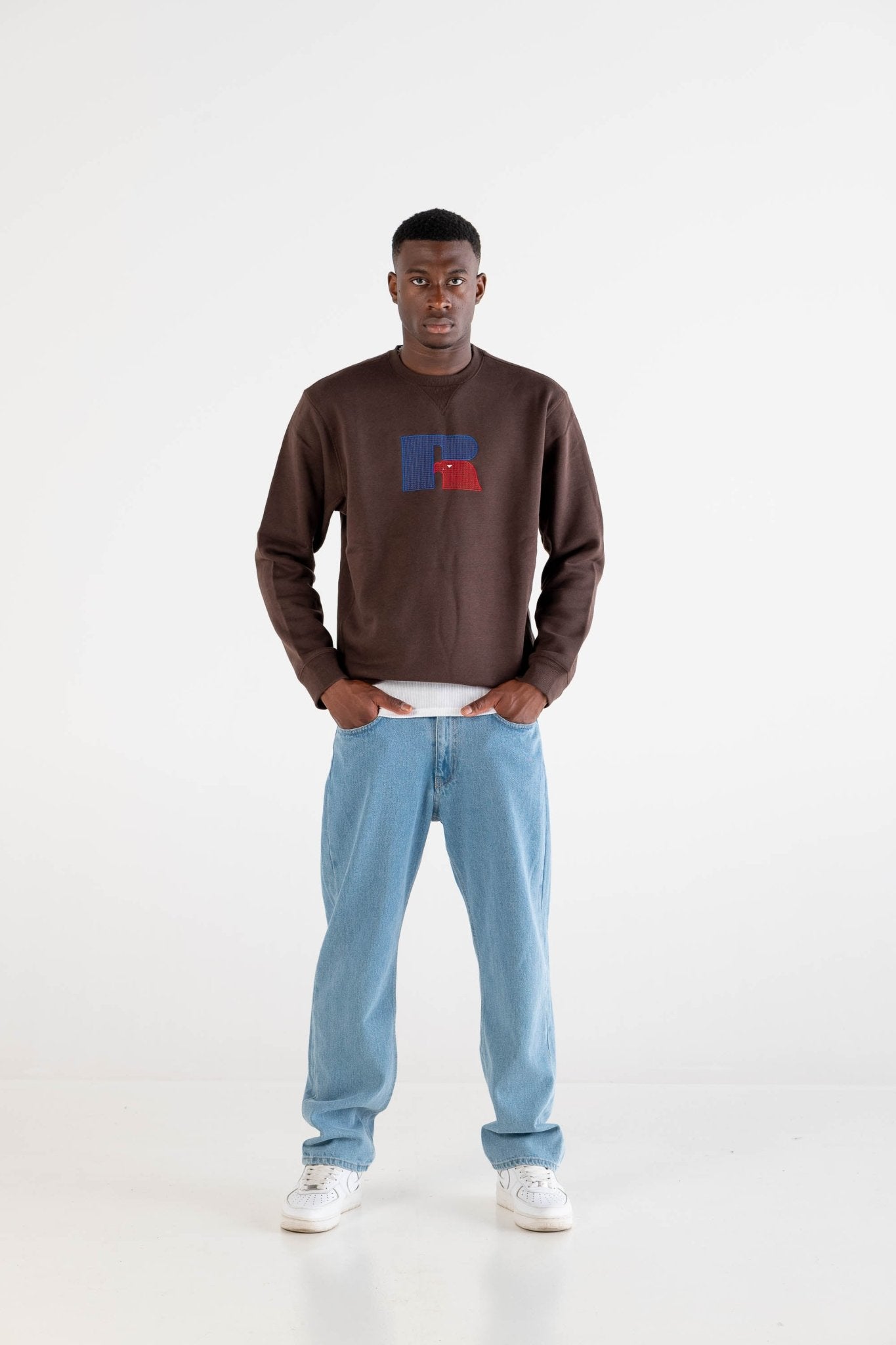 Crewneck “RUSSELLxBASEDODICI" Hometown Brown - BASEDODICI®