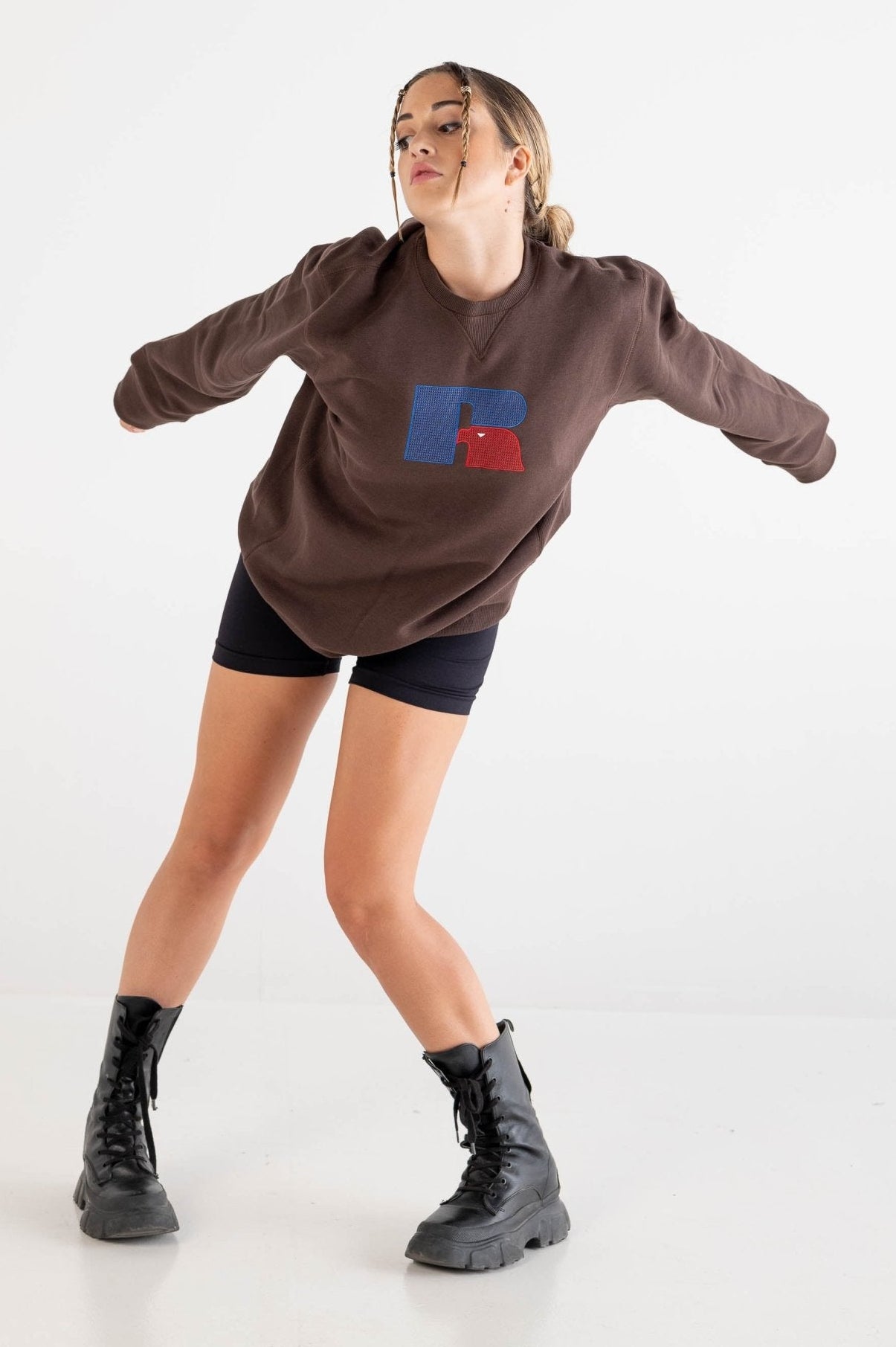 Crewneck “RUSSELLxBASEDODICI" Hometown Brown - BASEDODICI®