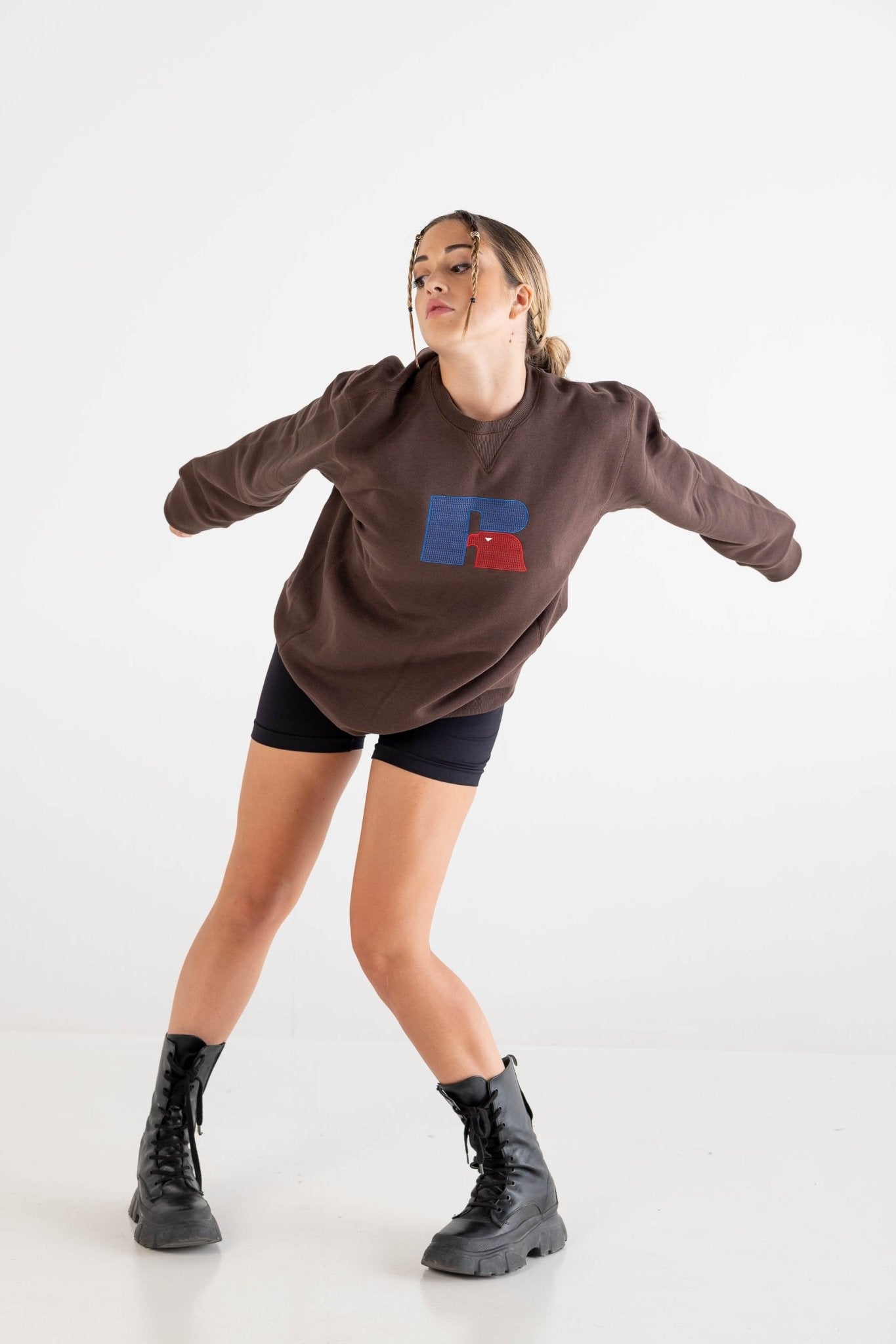 Crewneck “RUSSELLxBASEDODICI" Hometown Brown - BASEDODICI®