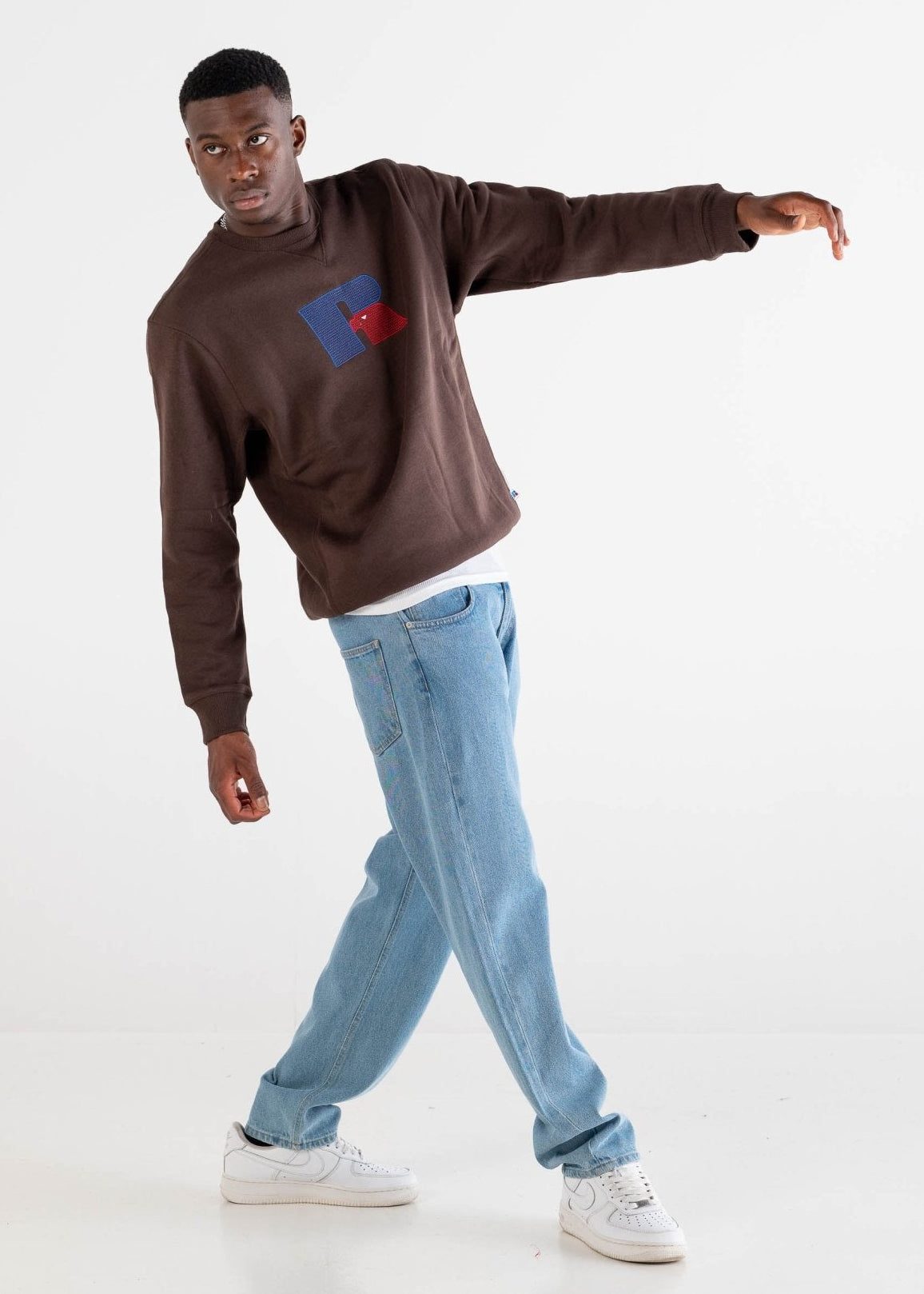 Crewneck “RUSSELLxBASEDODICI" Hometown Brown - BASEDODICI®