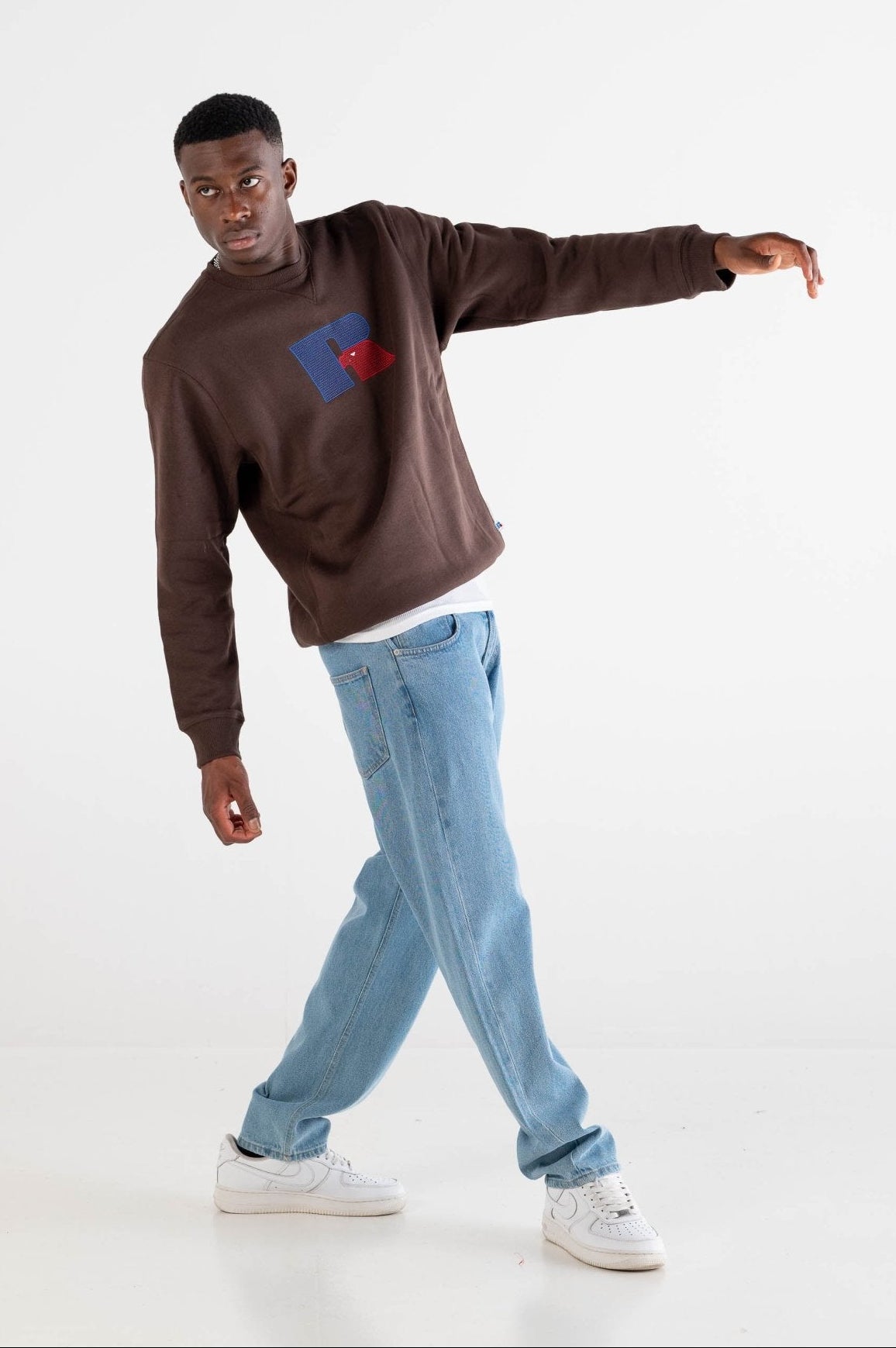 Crewneck “RUSSELLxBASEDODICI" Hometown Brown - BASEDODICI®